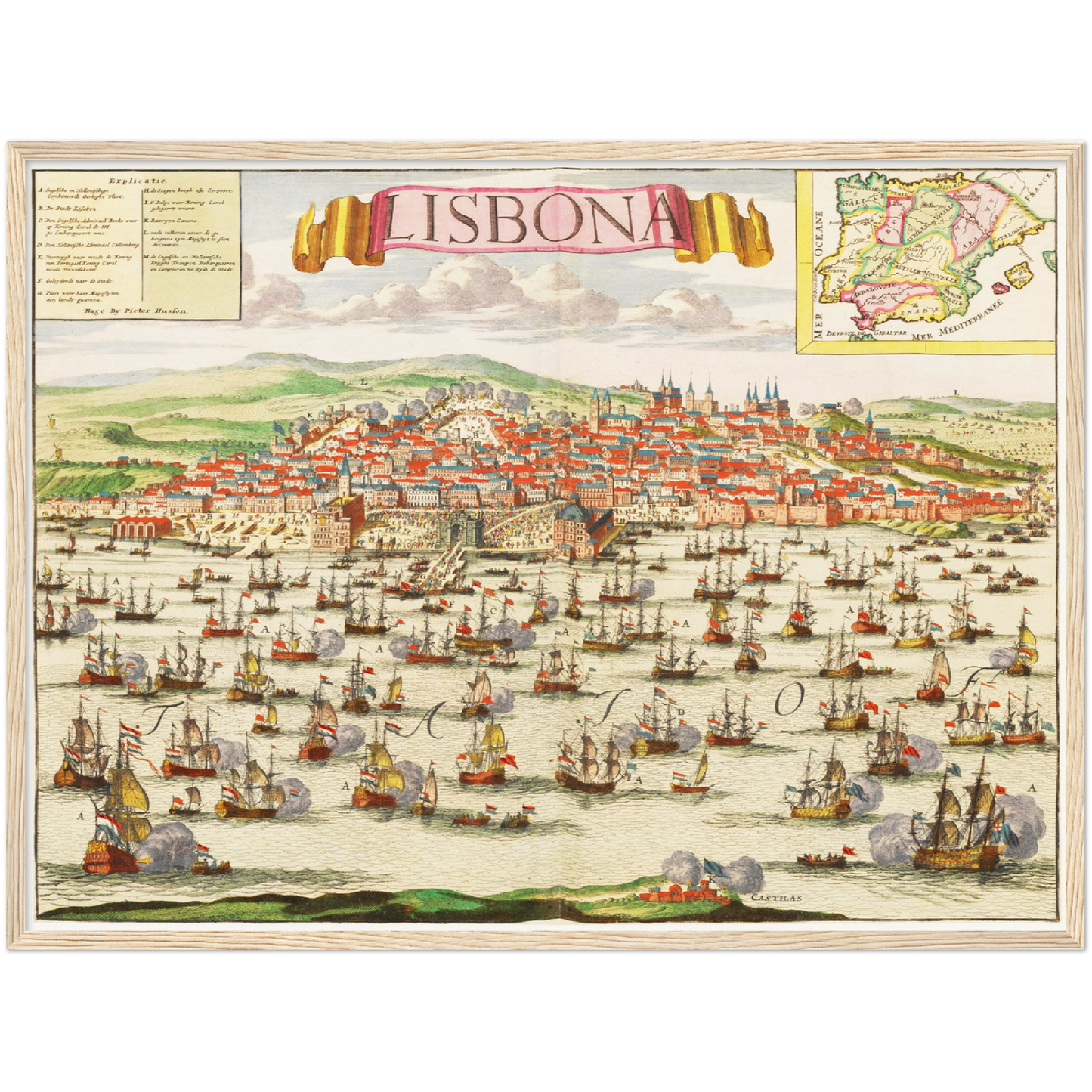 Historische Stadtansicht Lissabon um 1700
