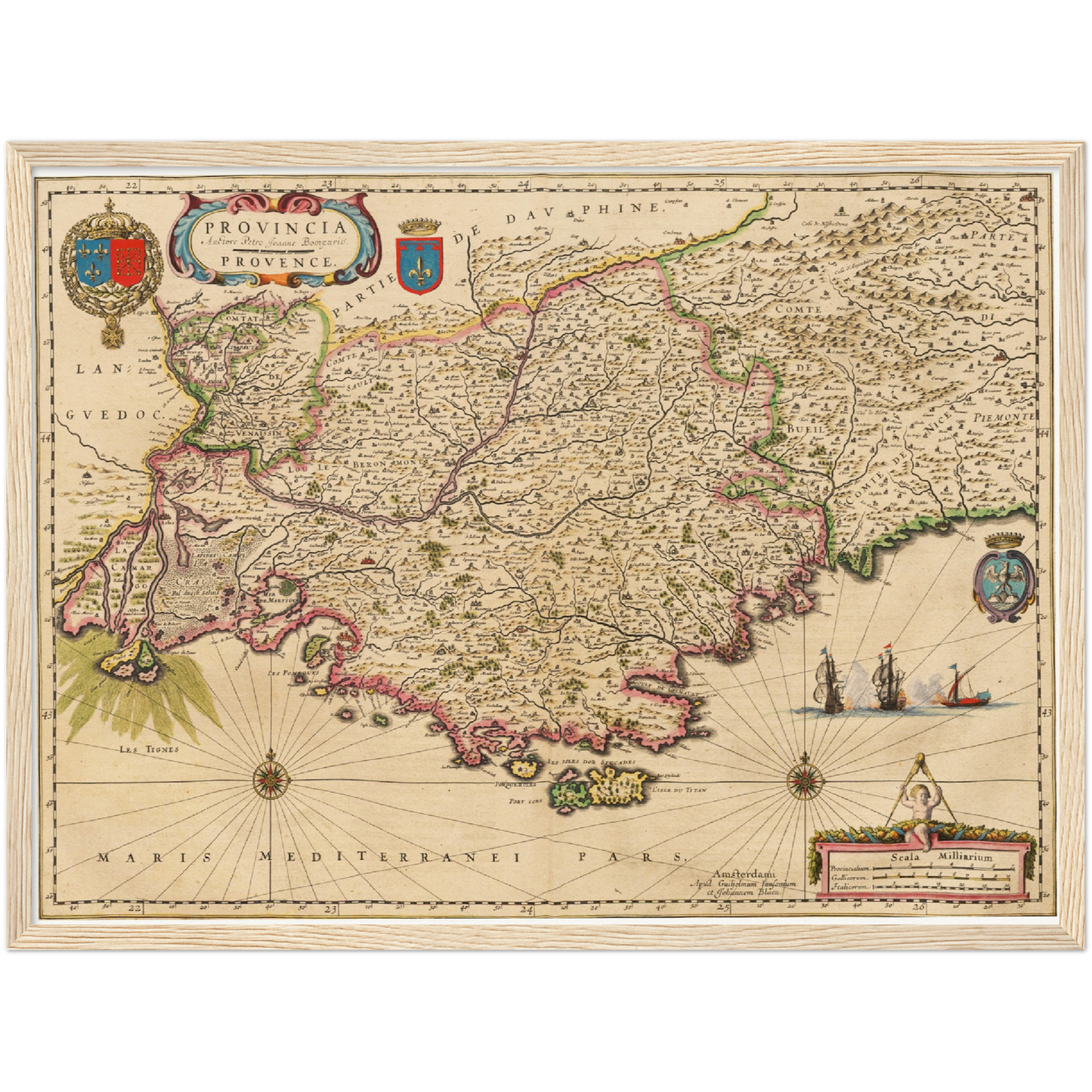 Historische Landkarte Provence um 1635