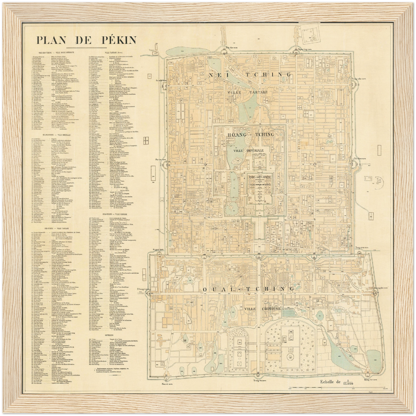 Historischer Stadtplan Peking um 1900
