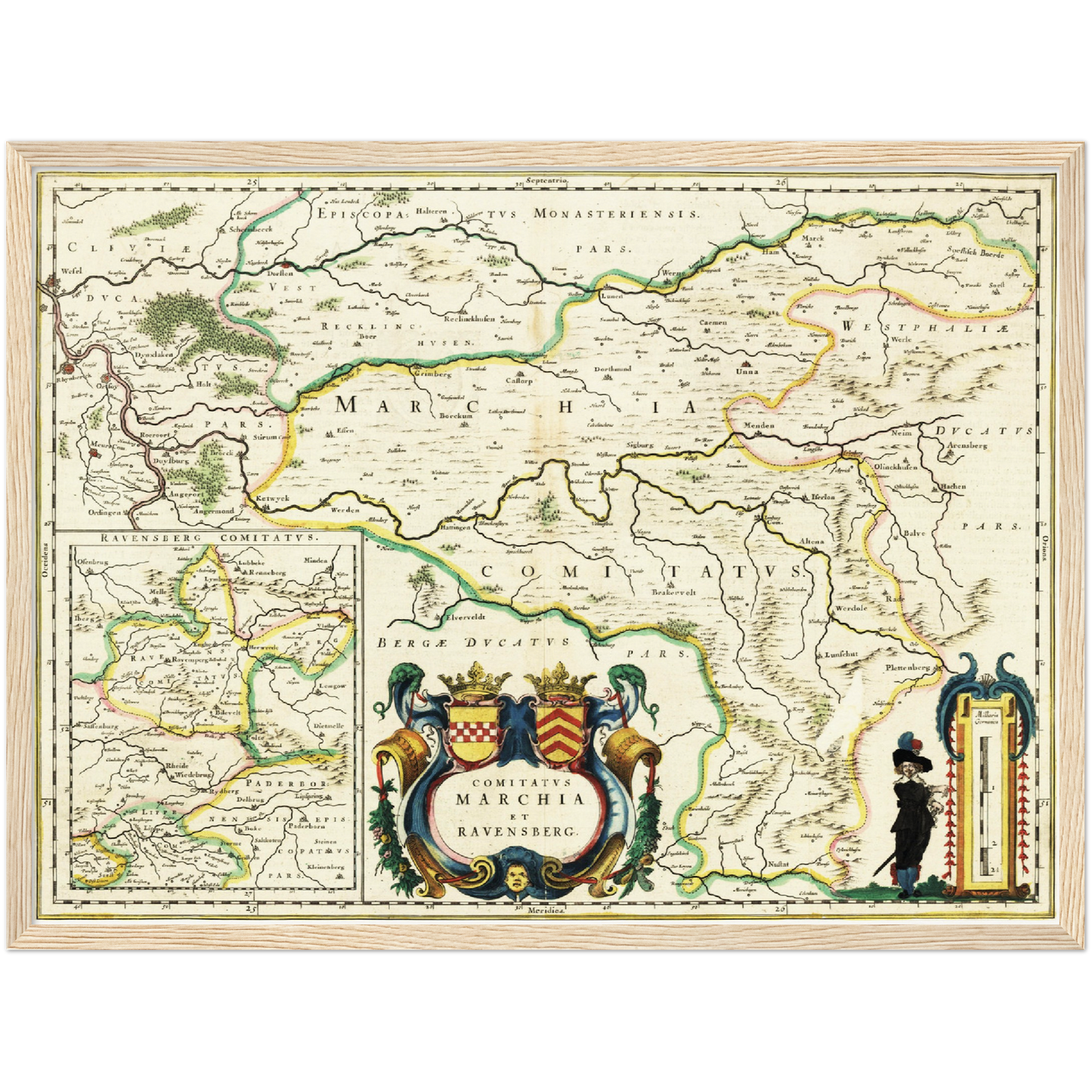 Historische Landkarte Ravensburg um 1647