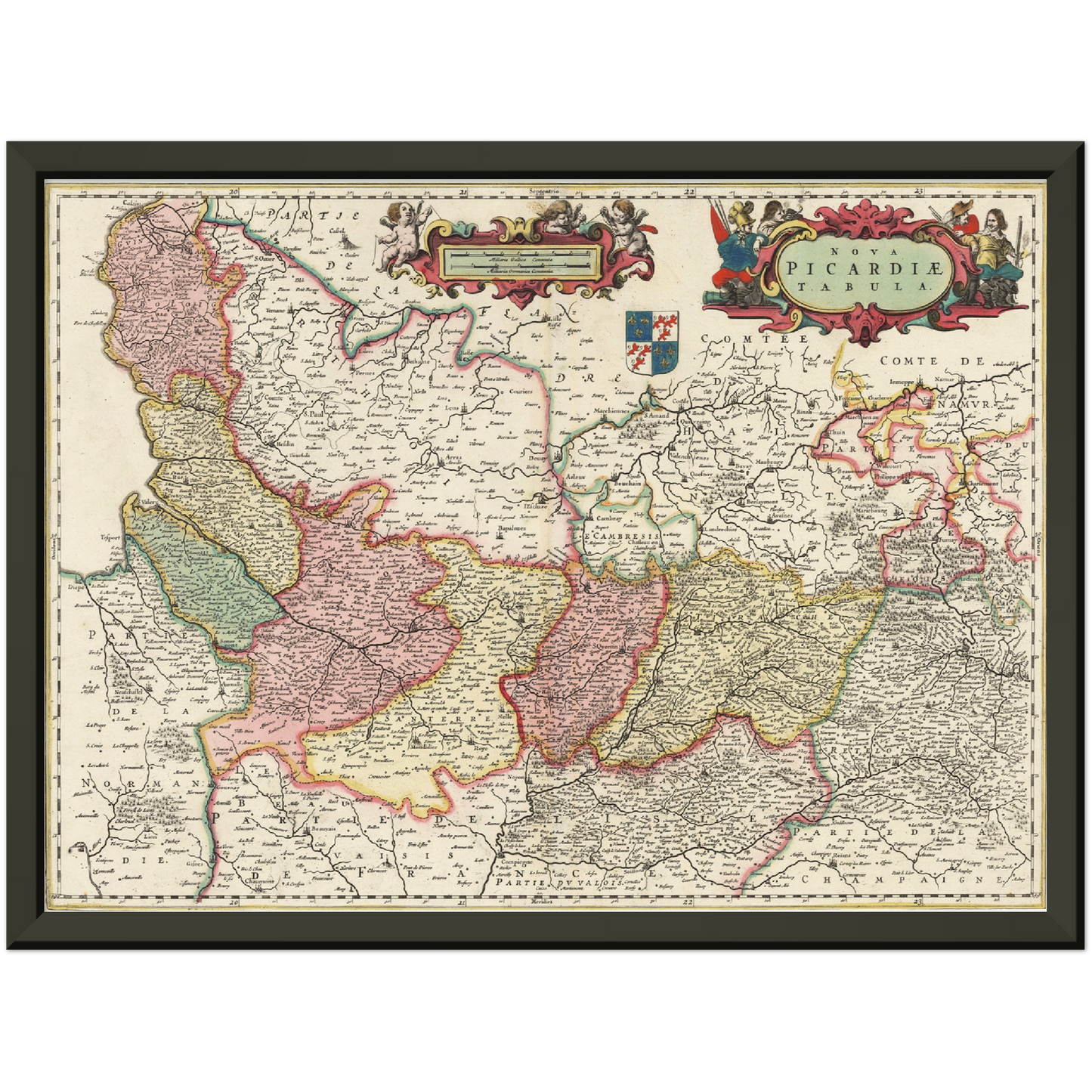 Historische Landkarte Picardie um 1650