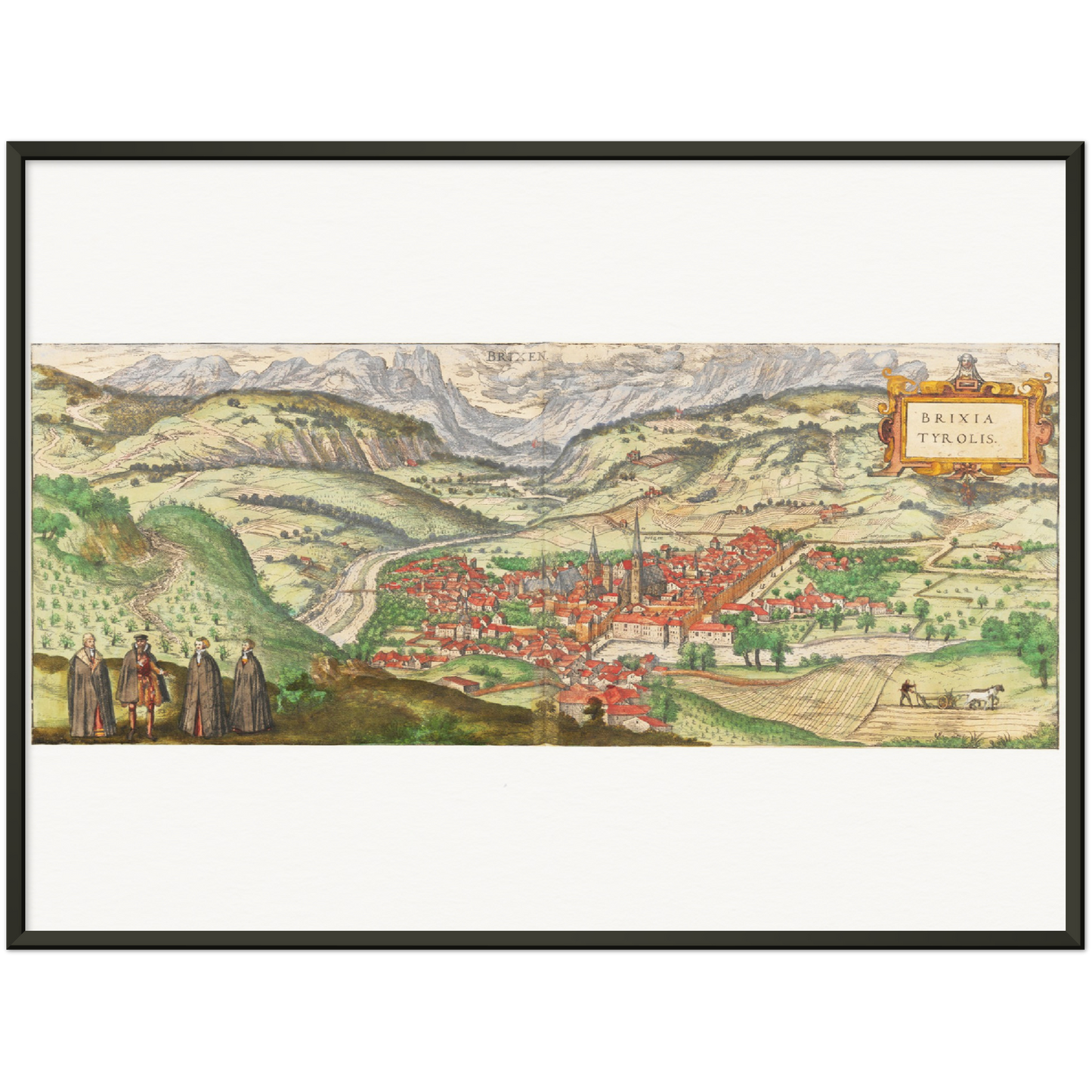 Historische Stadtansicht Brixen um 1592