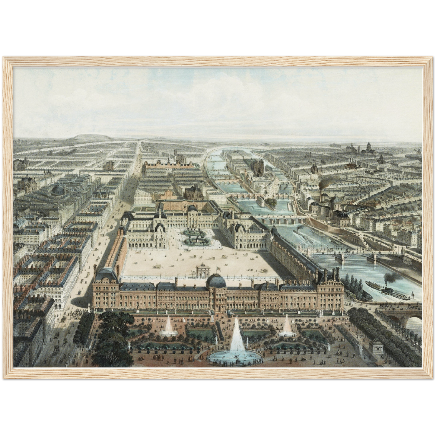 Historische Ansicht Paris um 1860