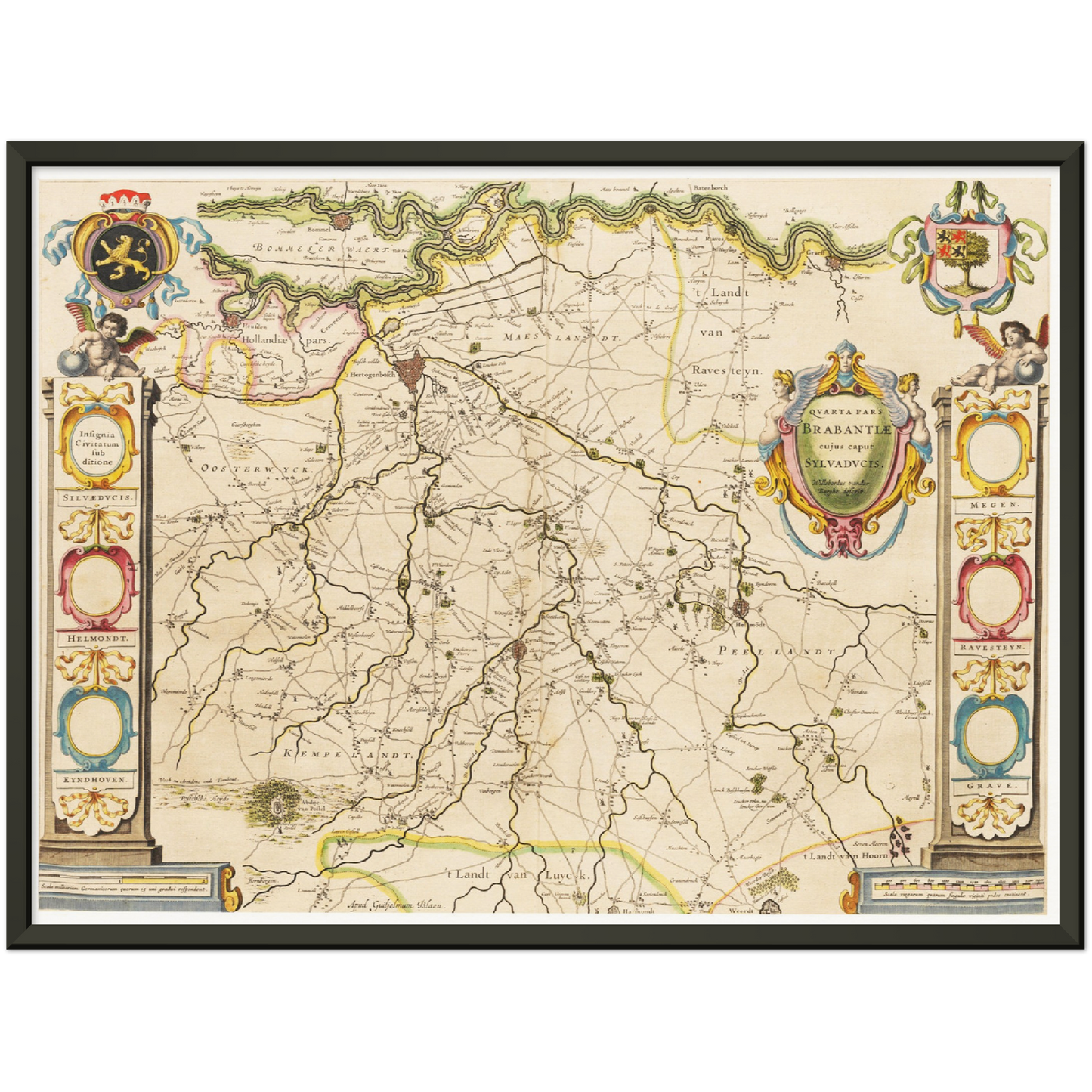 Historische Landkarte Brabant um 1635