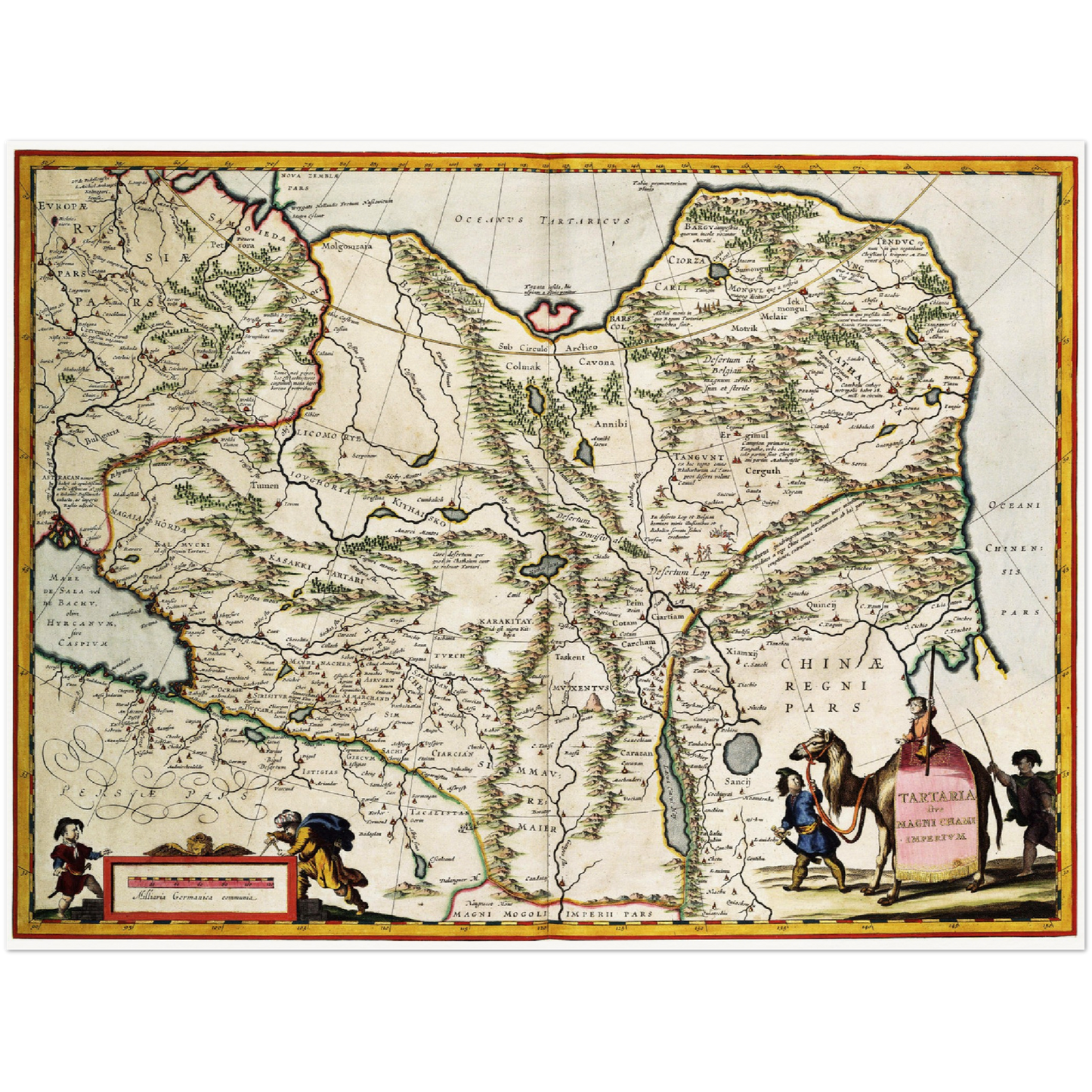 Historische Landkarte Sibirien um 1690