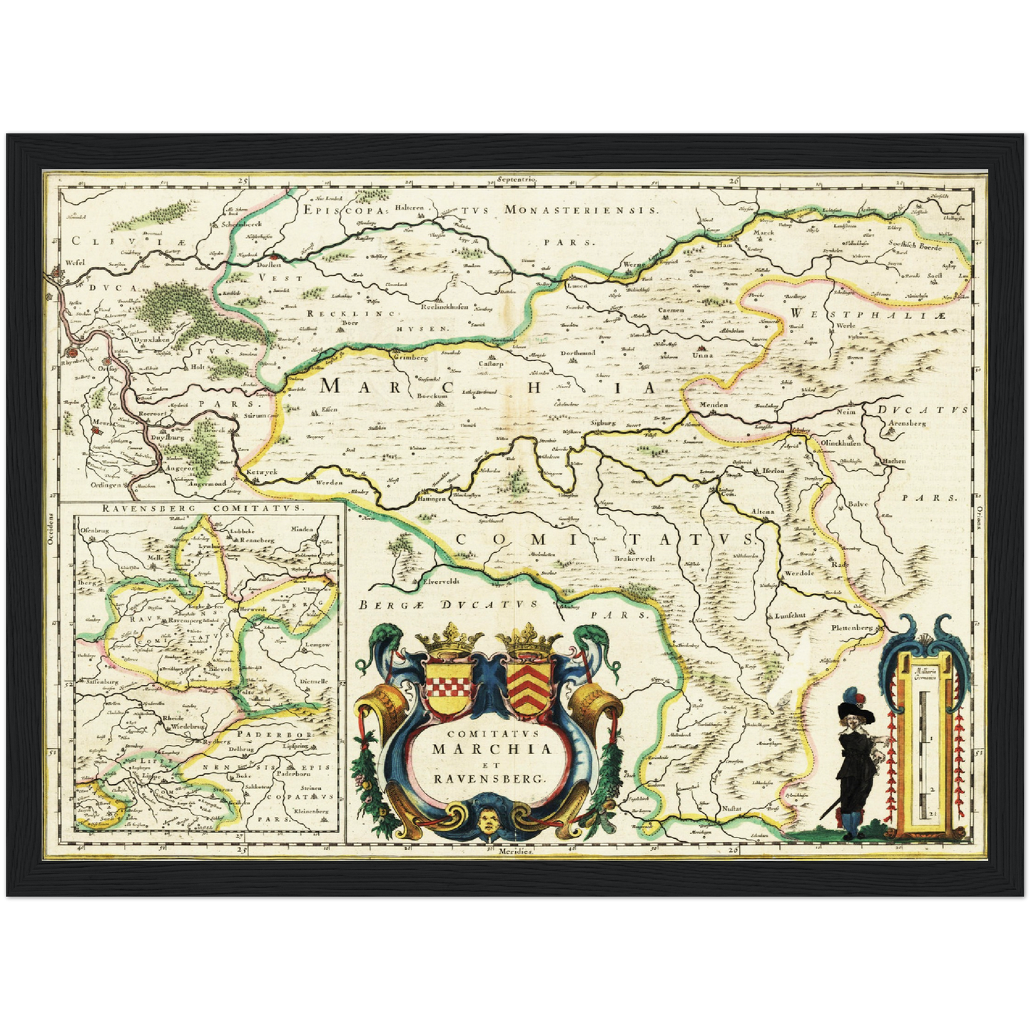 Historische Landkarte Ravensburg um 1647