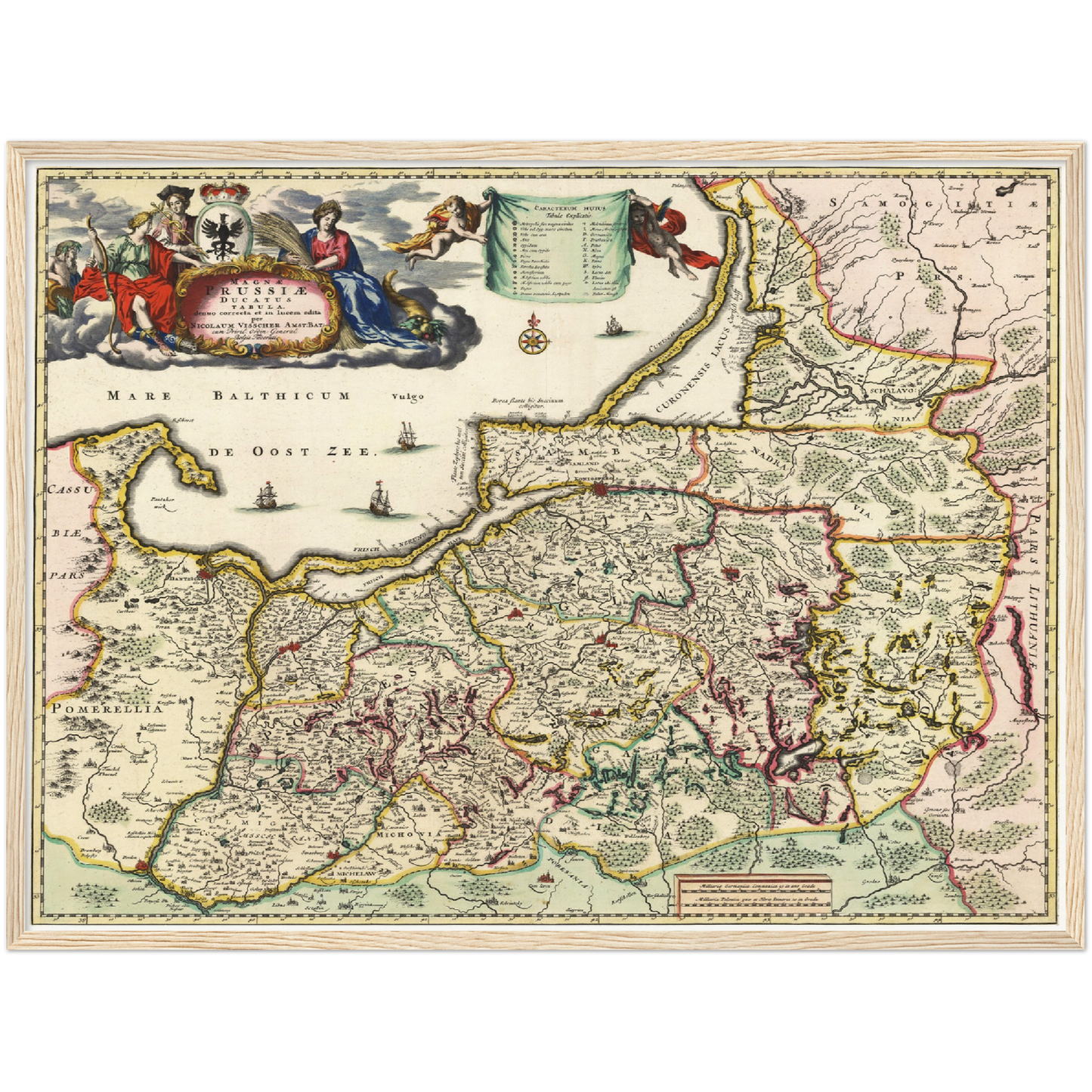 Historische Landkarte Preußen um 1680