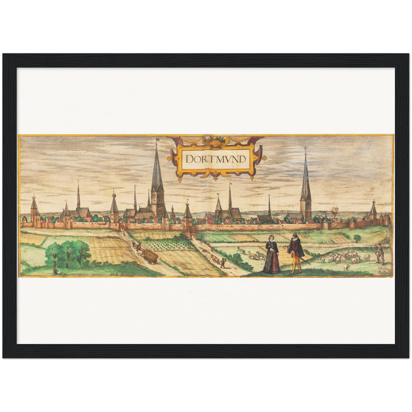 Historische Stadtansicht Dortmund um 1592