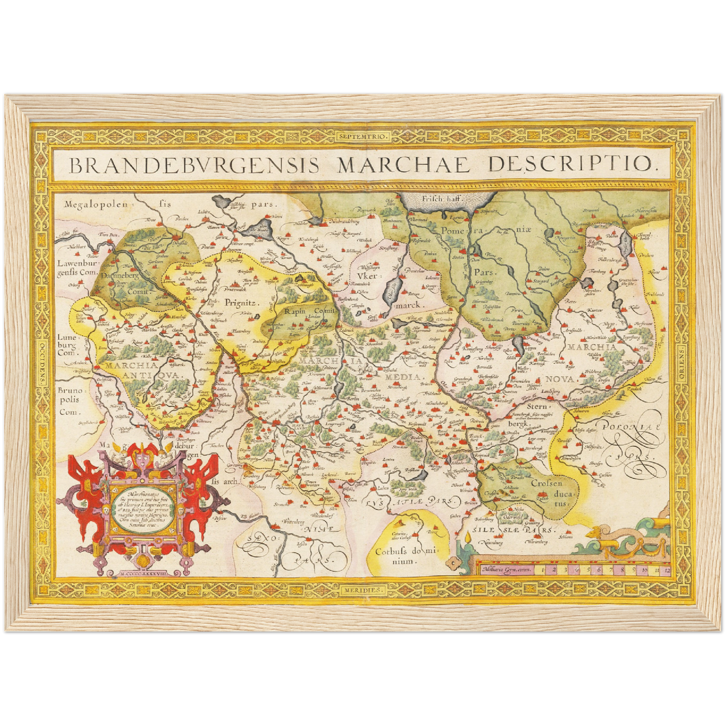 Historische Landkarte Brandenburg um 1609