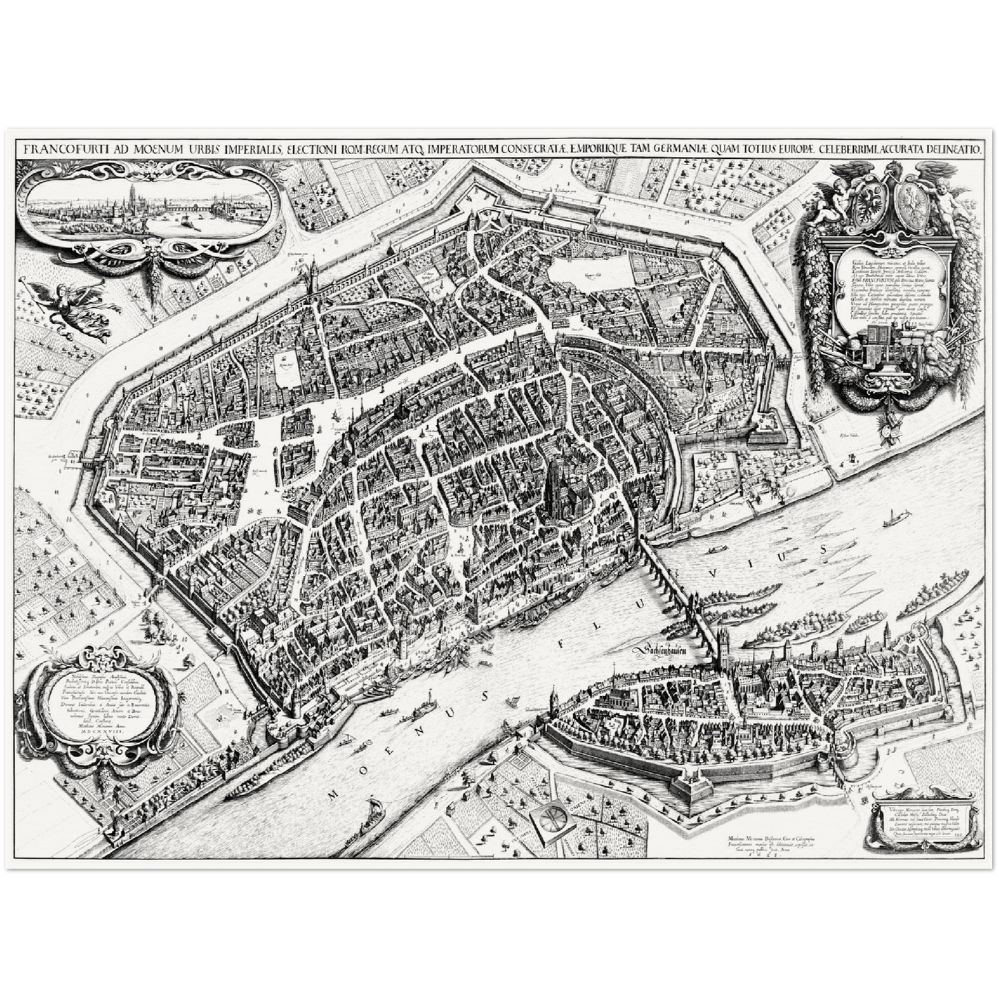 Historischer Stadtplan Frankfurt am Main um 1628