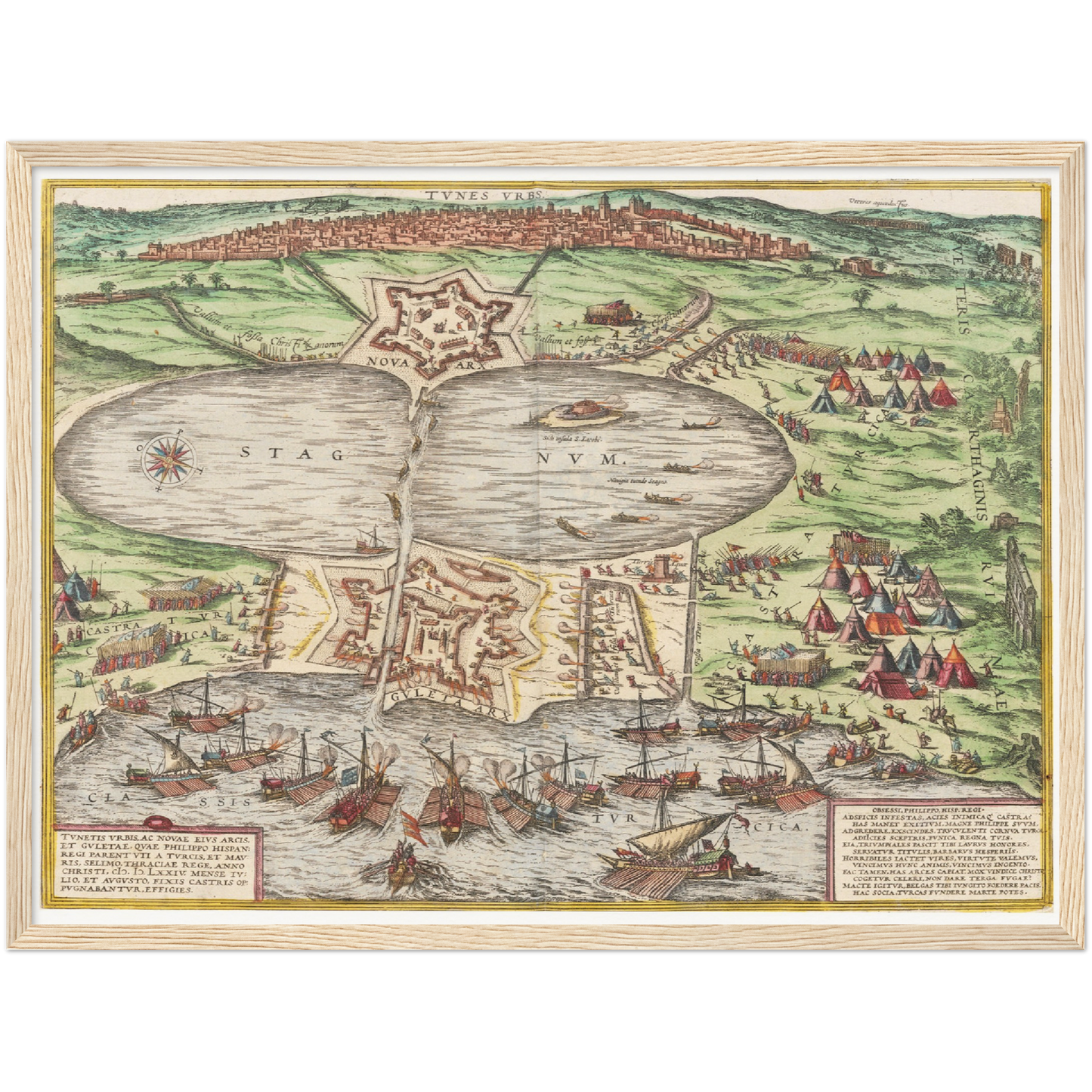 Historische Stadtansicht Tunis um 1575