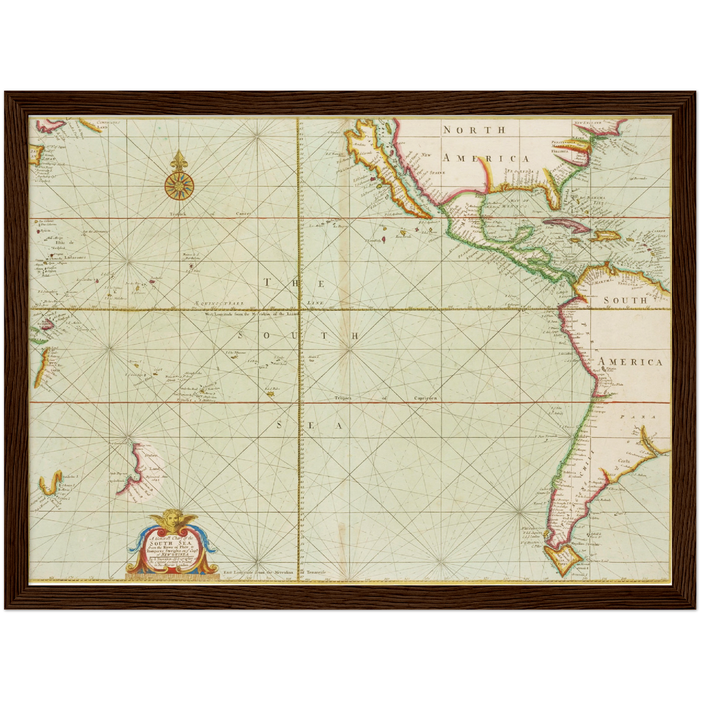 Historische Landkarte Ozeanien um 1705
