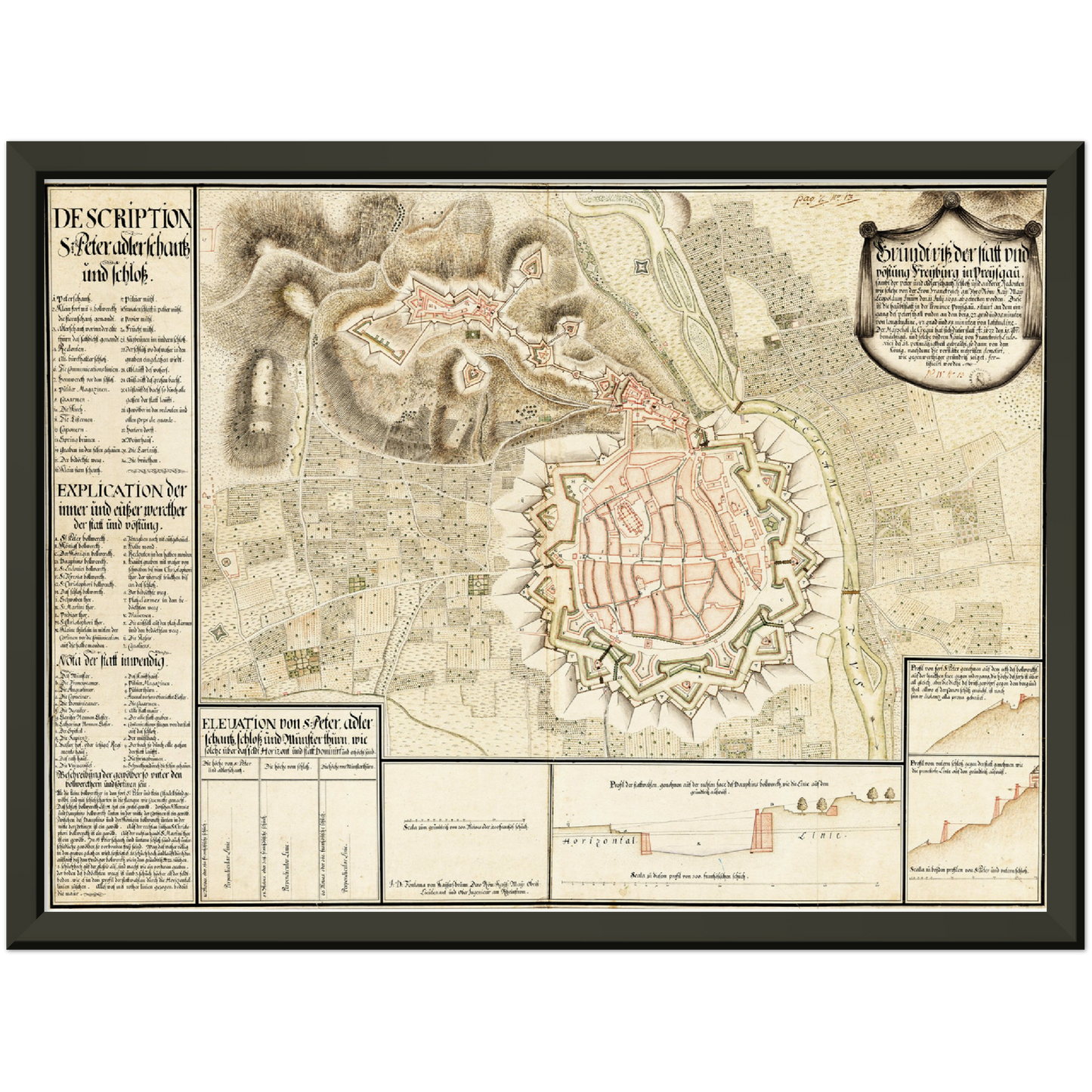 Historical city map Test product horizontal 3 sizes