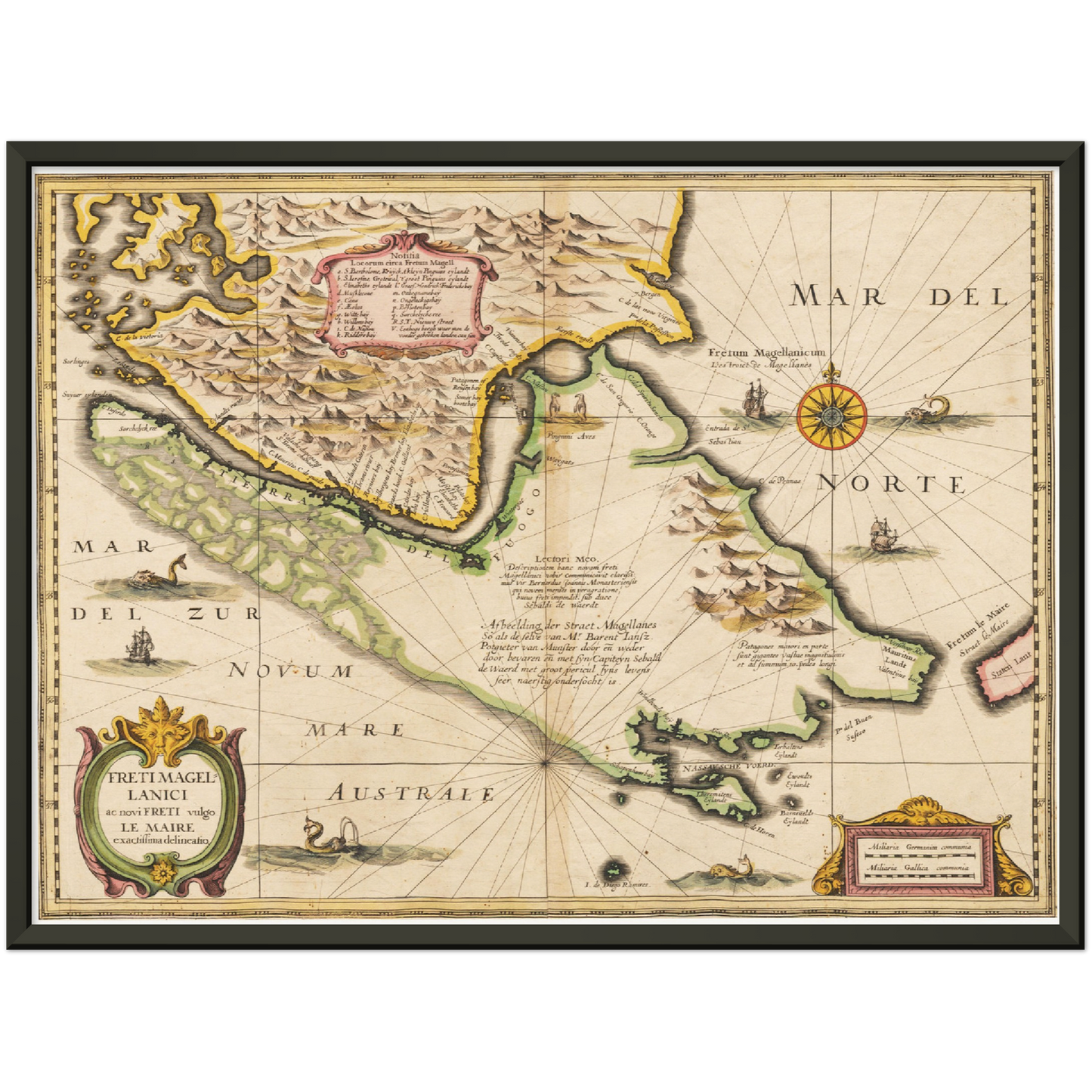 Historische Landkarte Kap Hoorn um 1635