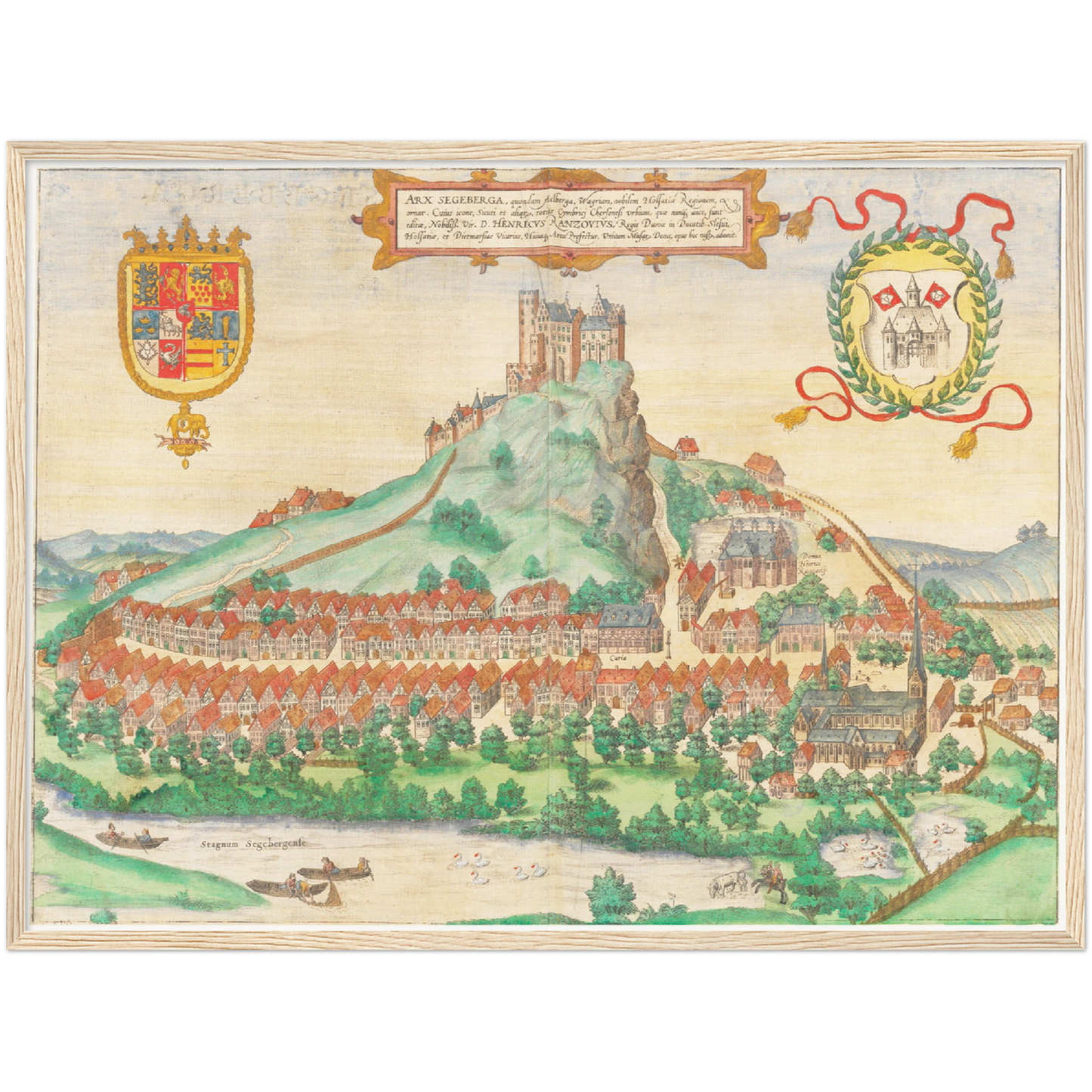 Historische Stadtansicht Segeberg um 1592