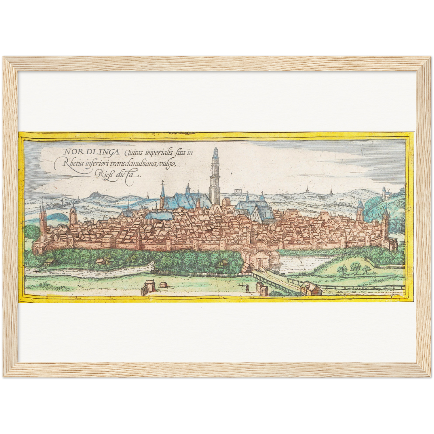 Historische Stadtansicht Nördlingen um 1570