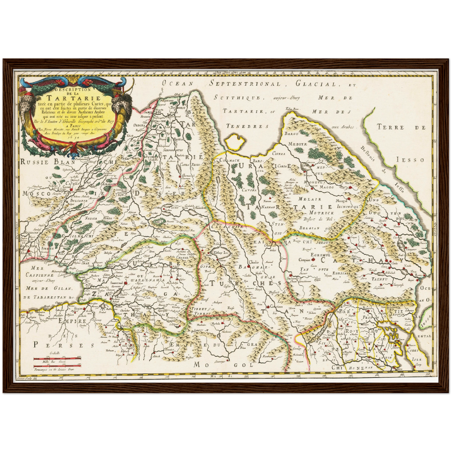 Historische Landkarte Tartarien um 1654
