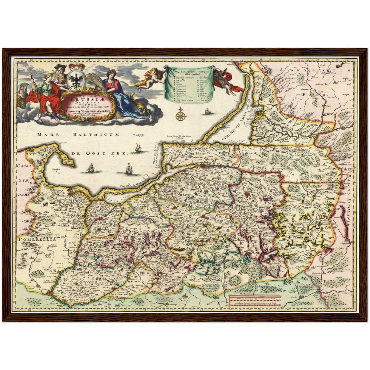 Historische Landkarte Preußen um 1680