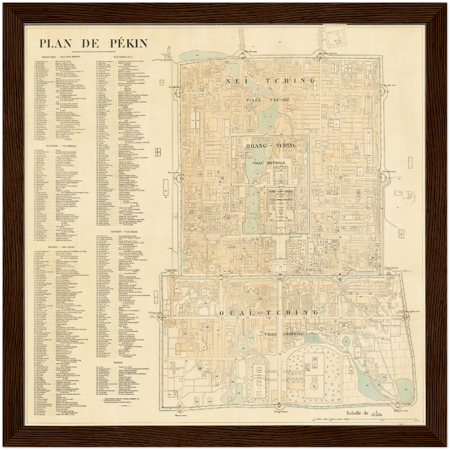 Historischer Stadtplan Peking um 1900