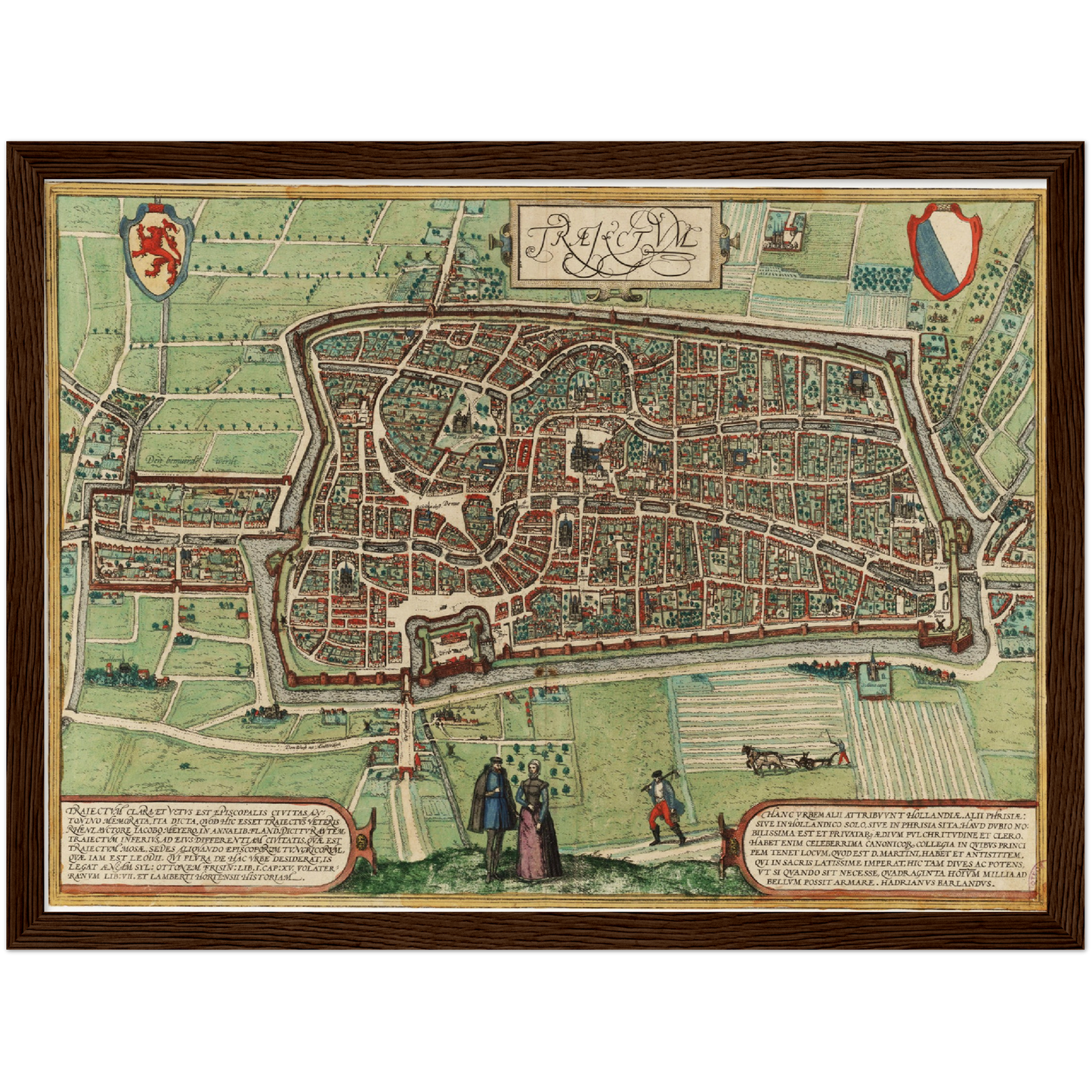 Historischer Stadtplan Utrecht um 1582