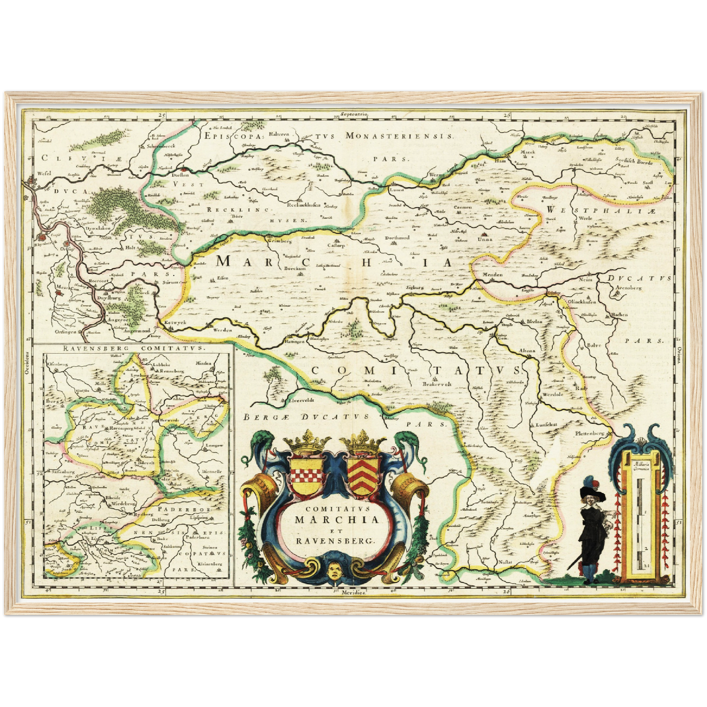 Historische Landkarte Ravensburg um 1647
