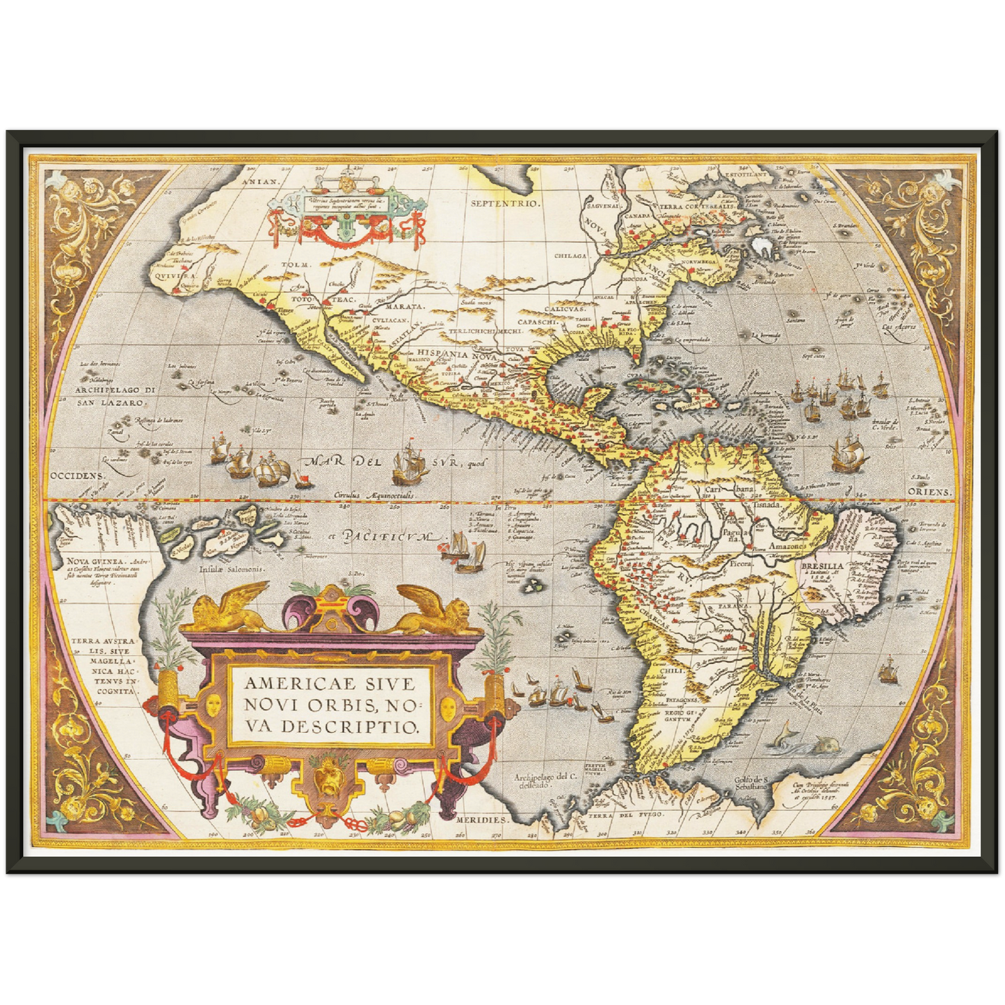 Historische Landkarte Amerika um 1609
