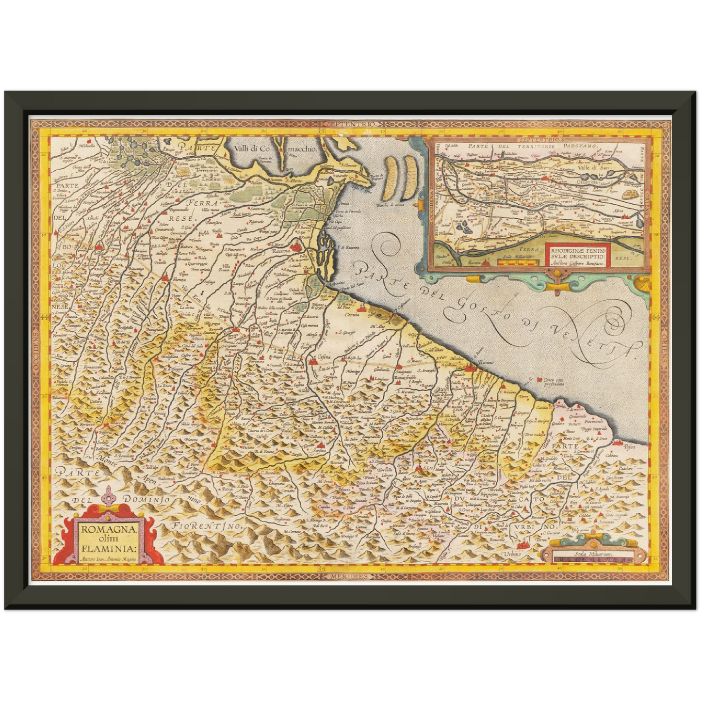 Historische Landkarte Emilia-Romagna um 1609