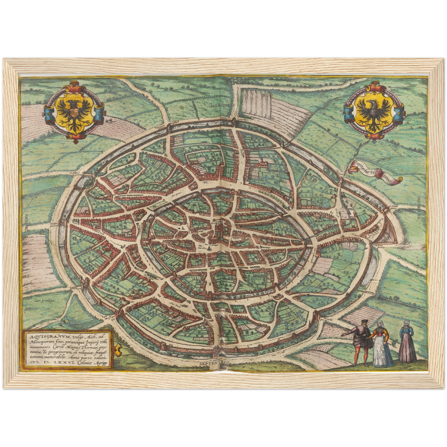 Historischer Stadtplan Aachen um 1570
