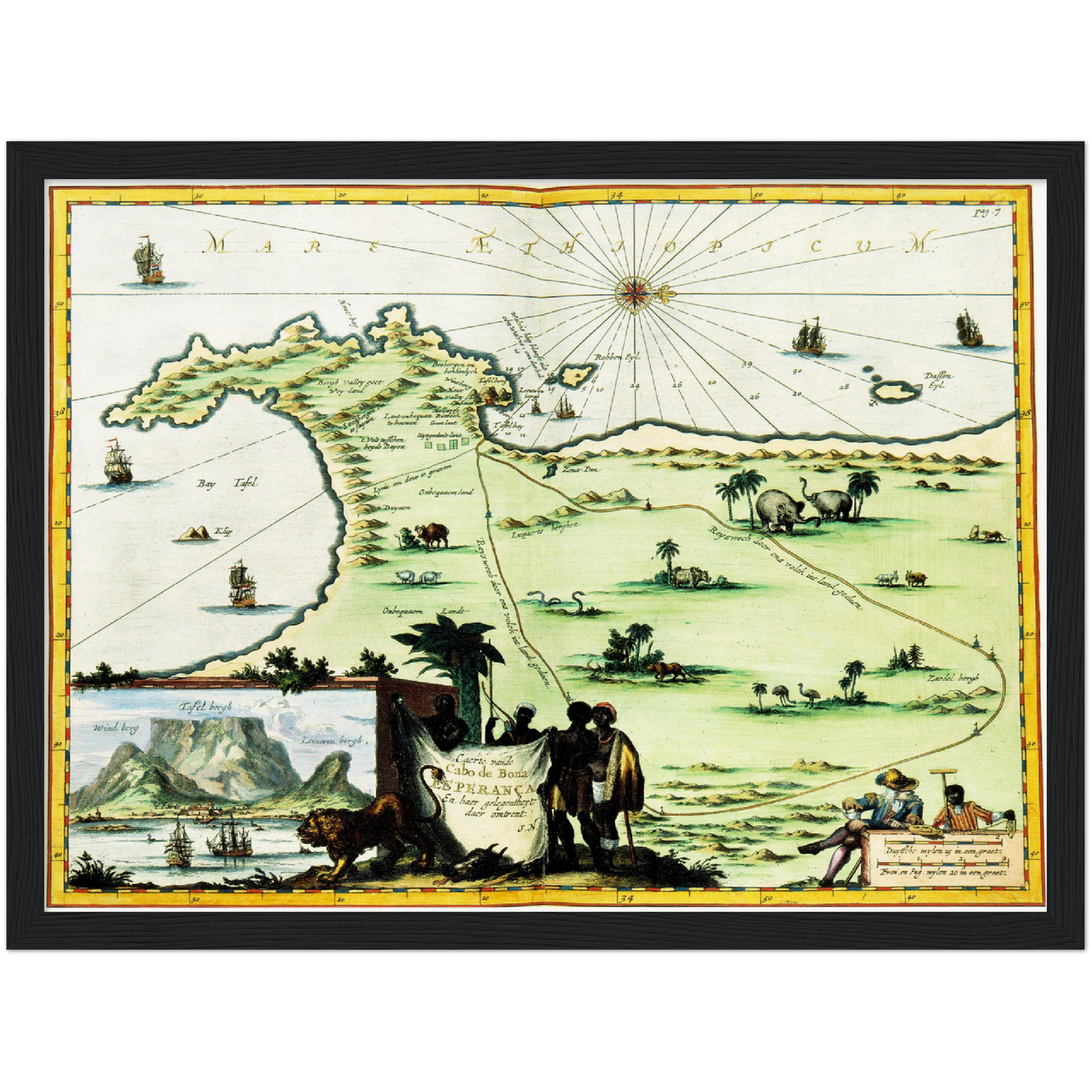 Historical city map Test product horizontal 3 sizes