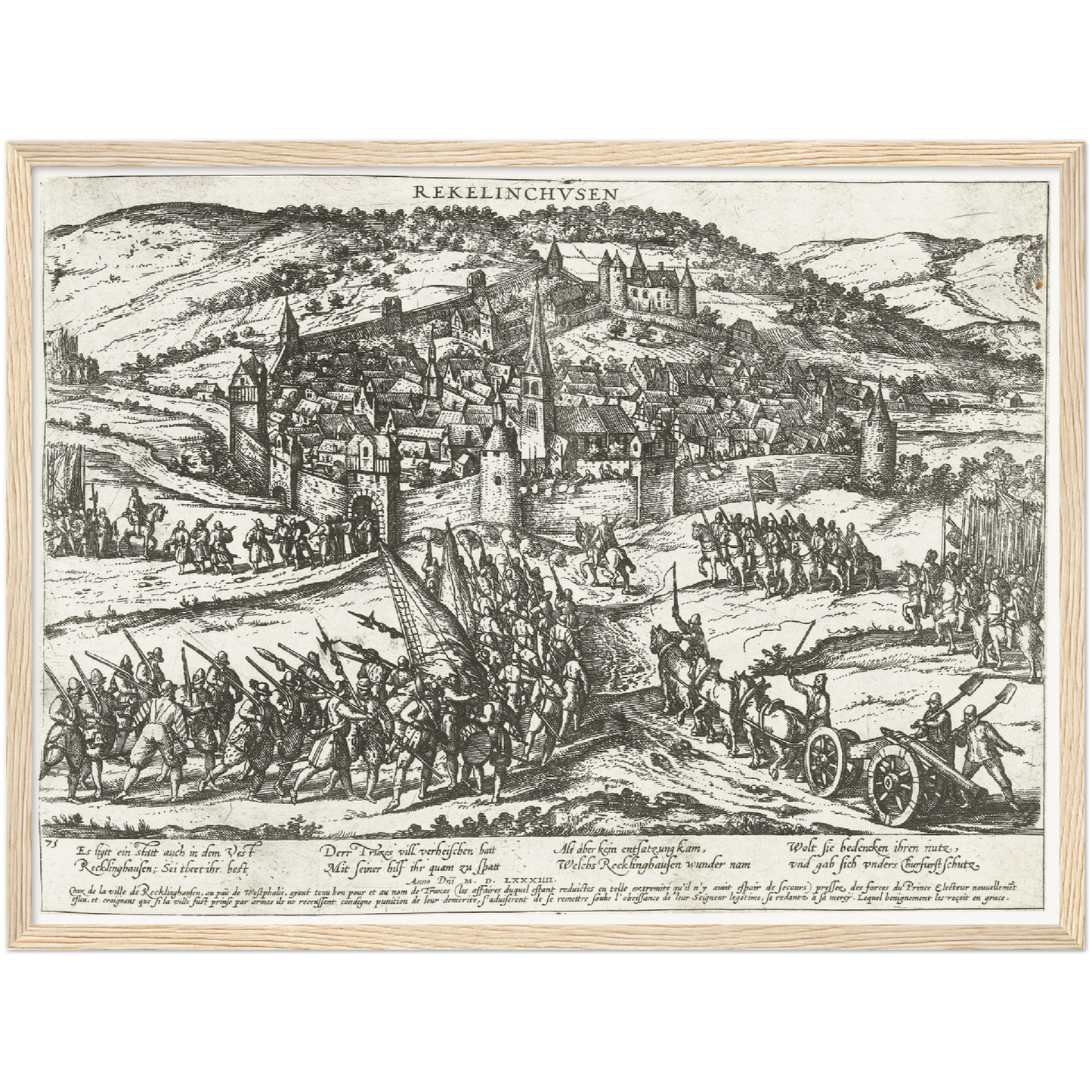 Historische Stadtansicht Recklinghausen um 1585