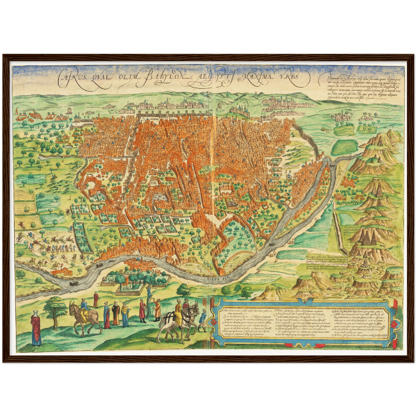 Historischer Stadtplan Kairo um 1572