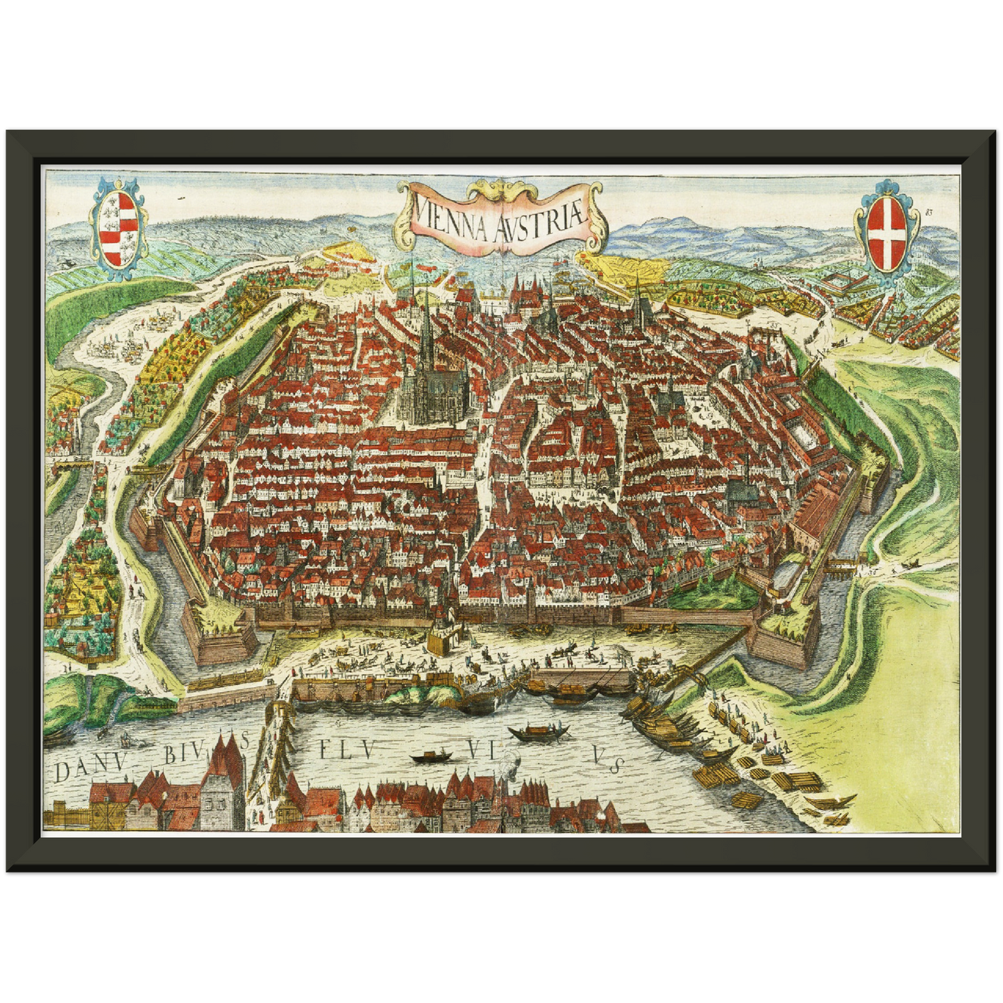 Historische Stadtansicht Wien um 1612