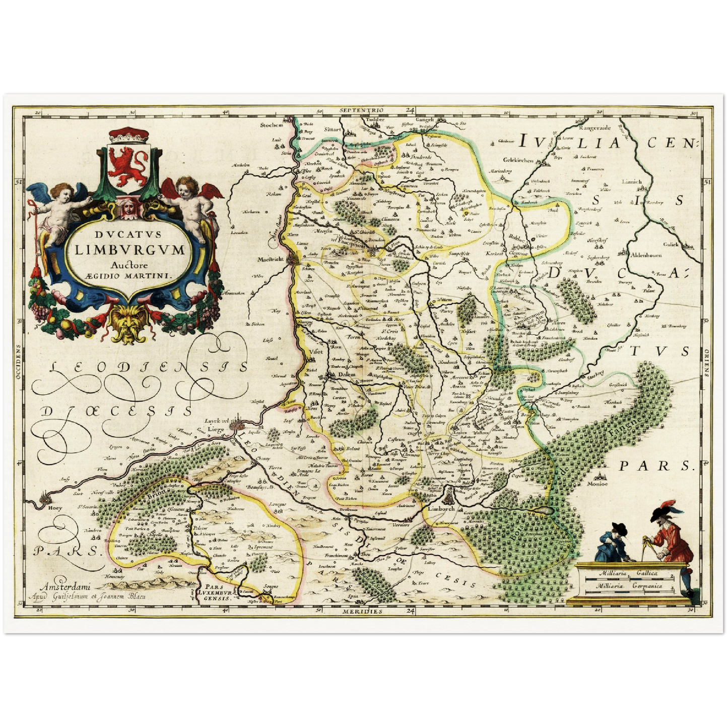 Historische Landkarte Limburg um 1647