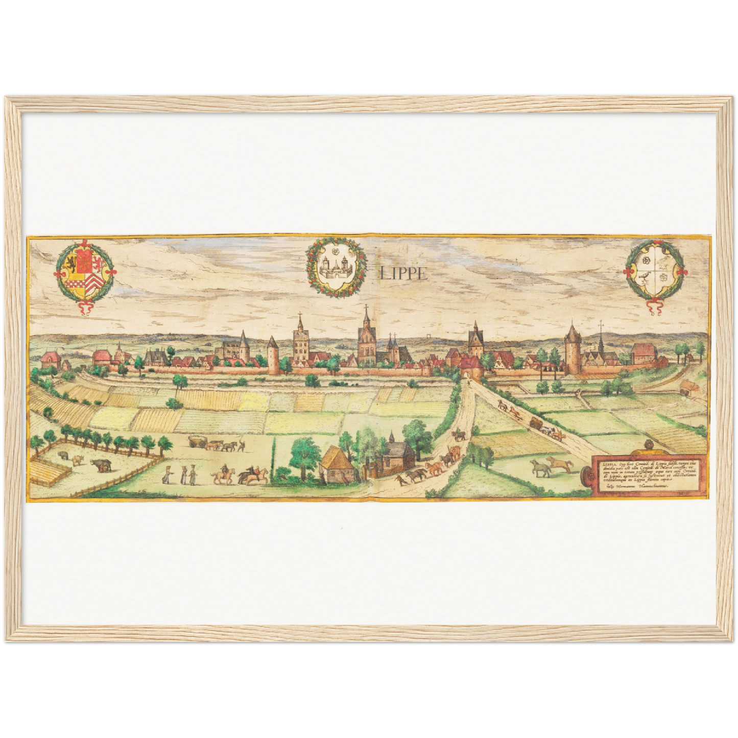 Historische Stadtansicht Lippe um 1592
