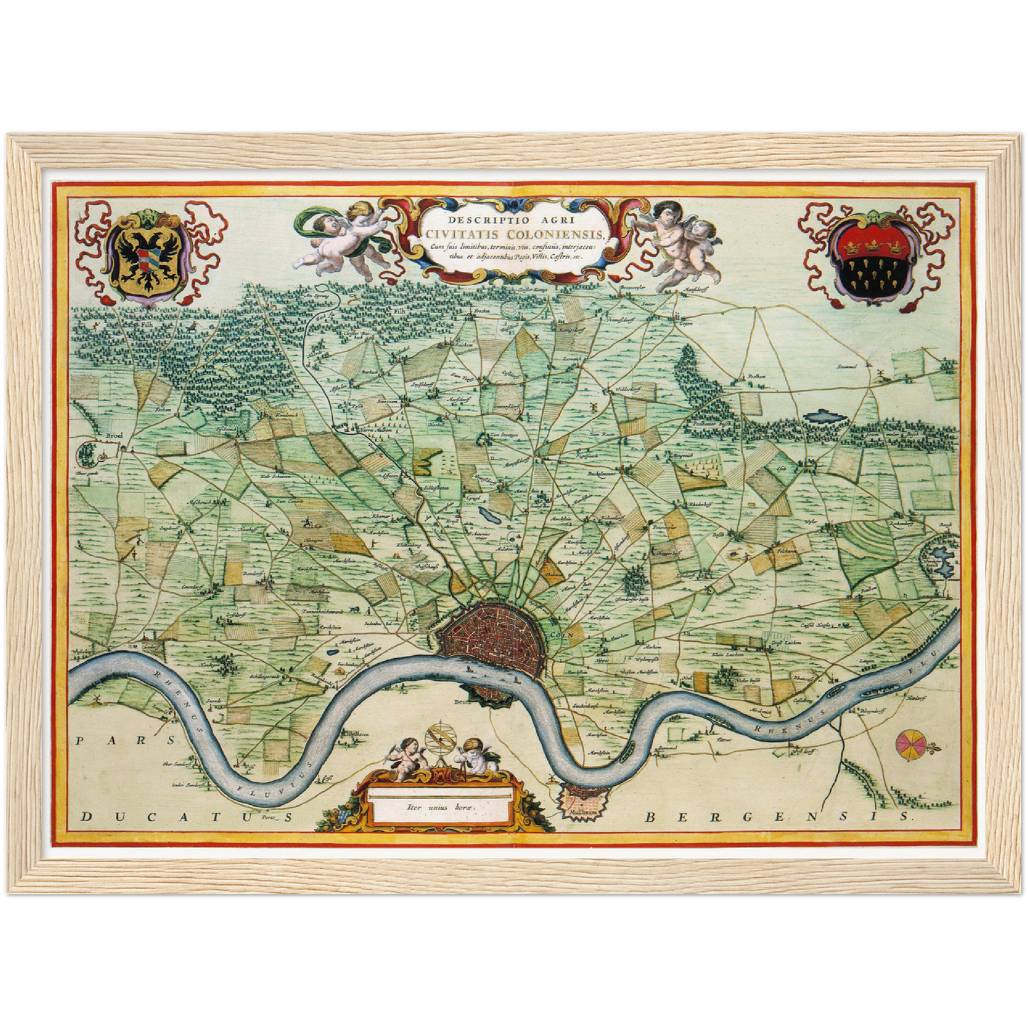 Historische Landkarte Köln um 1735
