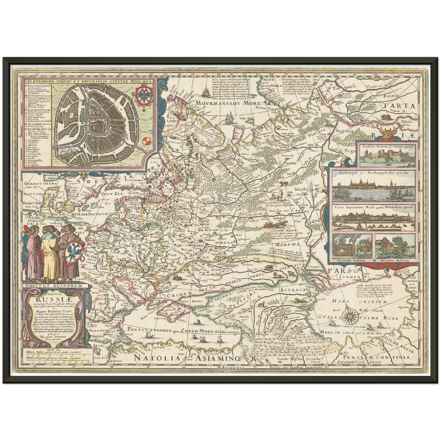 Historische Landkarte Russland um 1651