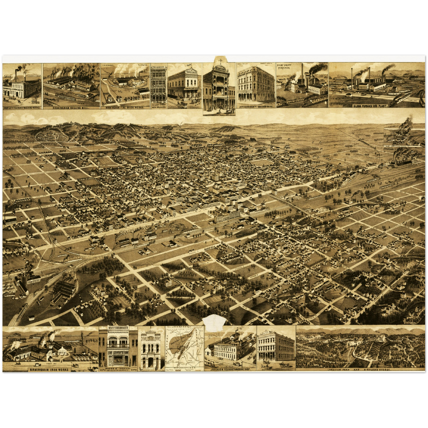 Historical city map Test product horizontal 3 sizes