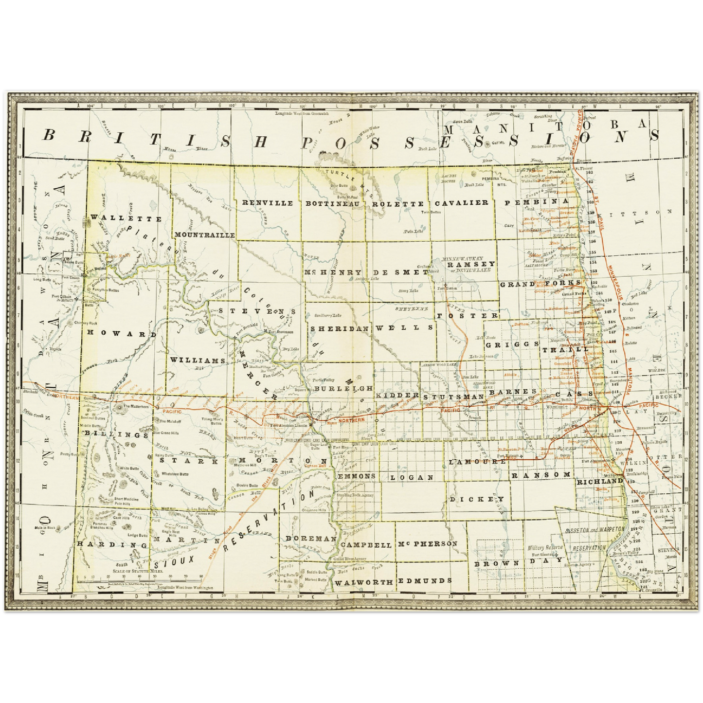 Historical city map Test product horizontal 3 sizes