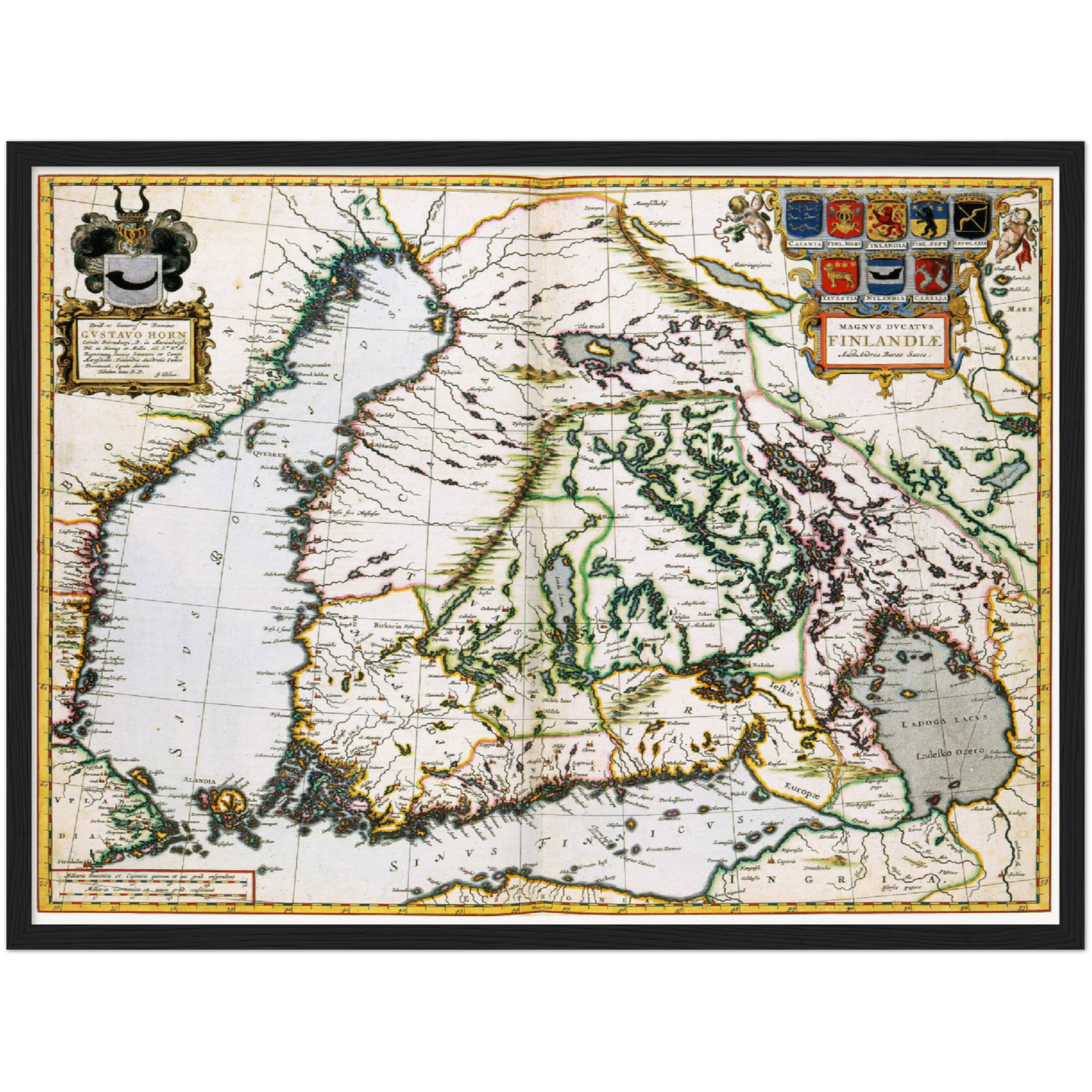 Historische Landkarte Finnland um 1690