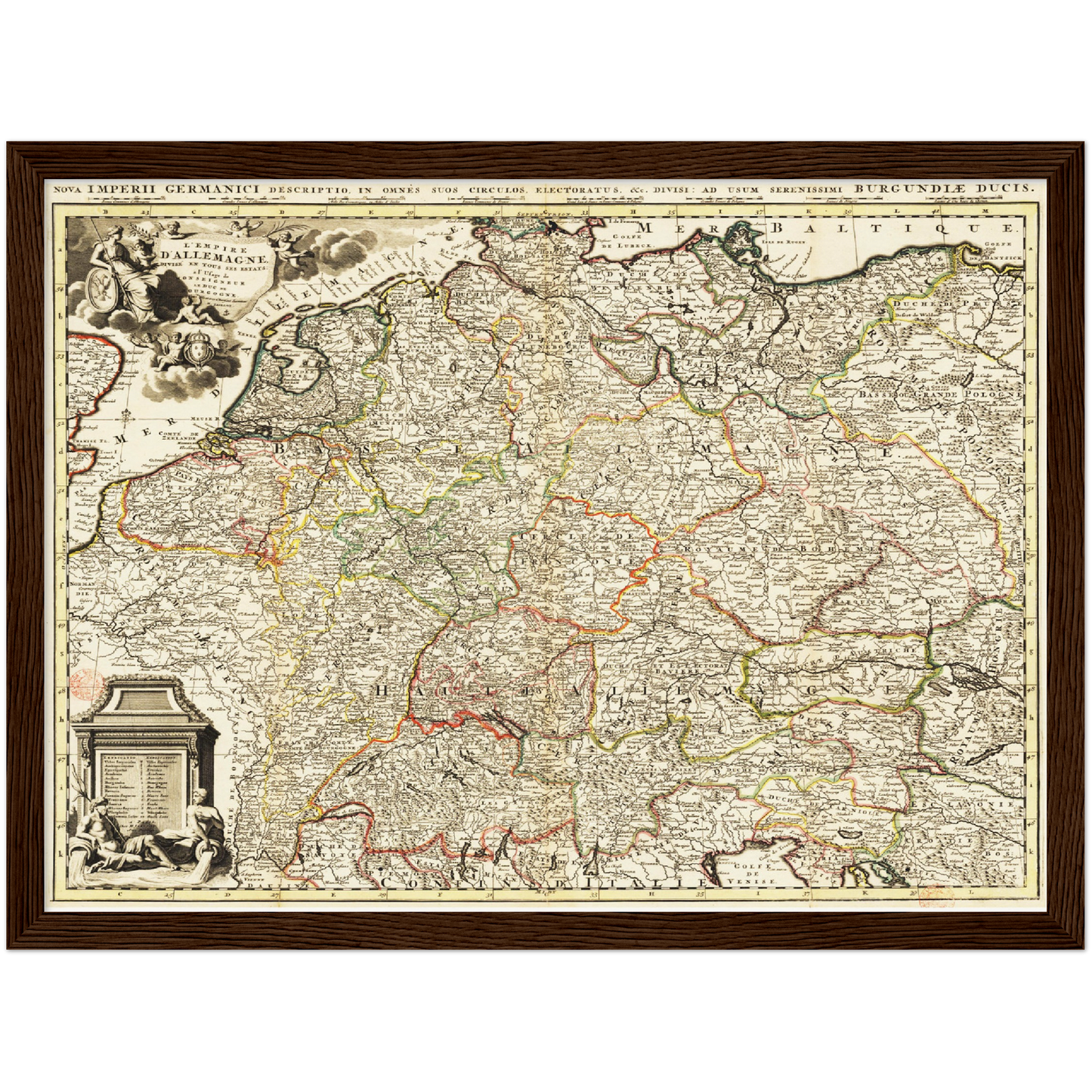 Historische Landkarte Deutschland um 1690