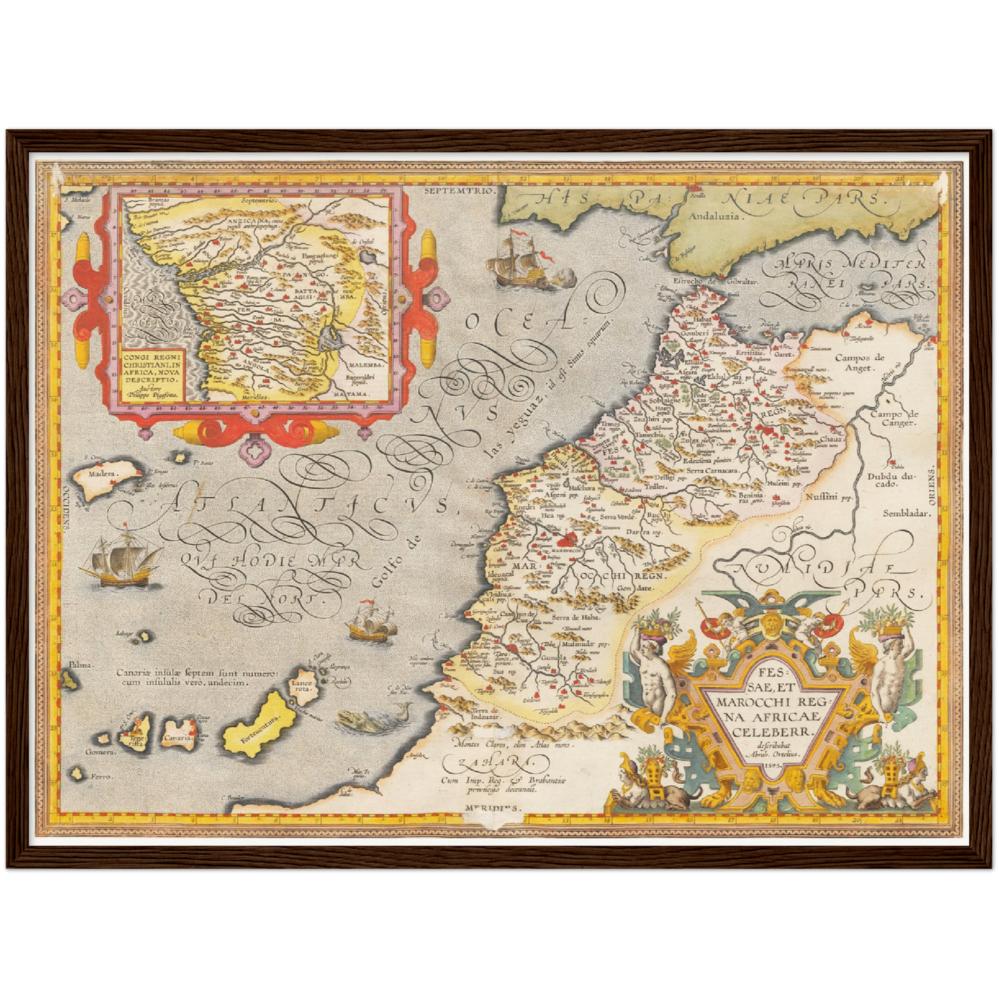 Historische Landkarte Marokko um 1609