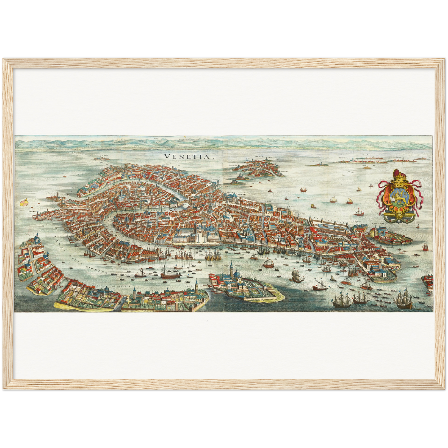 Historische Stadtansicht Venedig um 1636