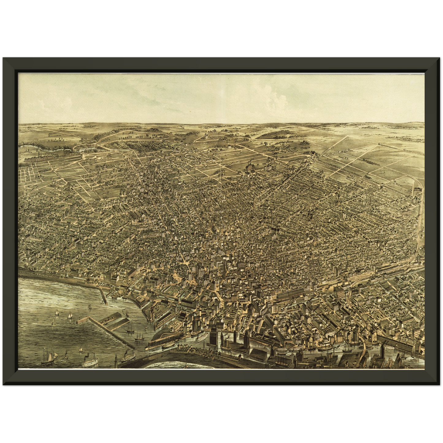 Historical city map Test product horizontal 3 sizes