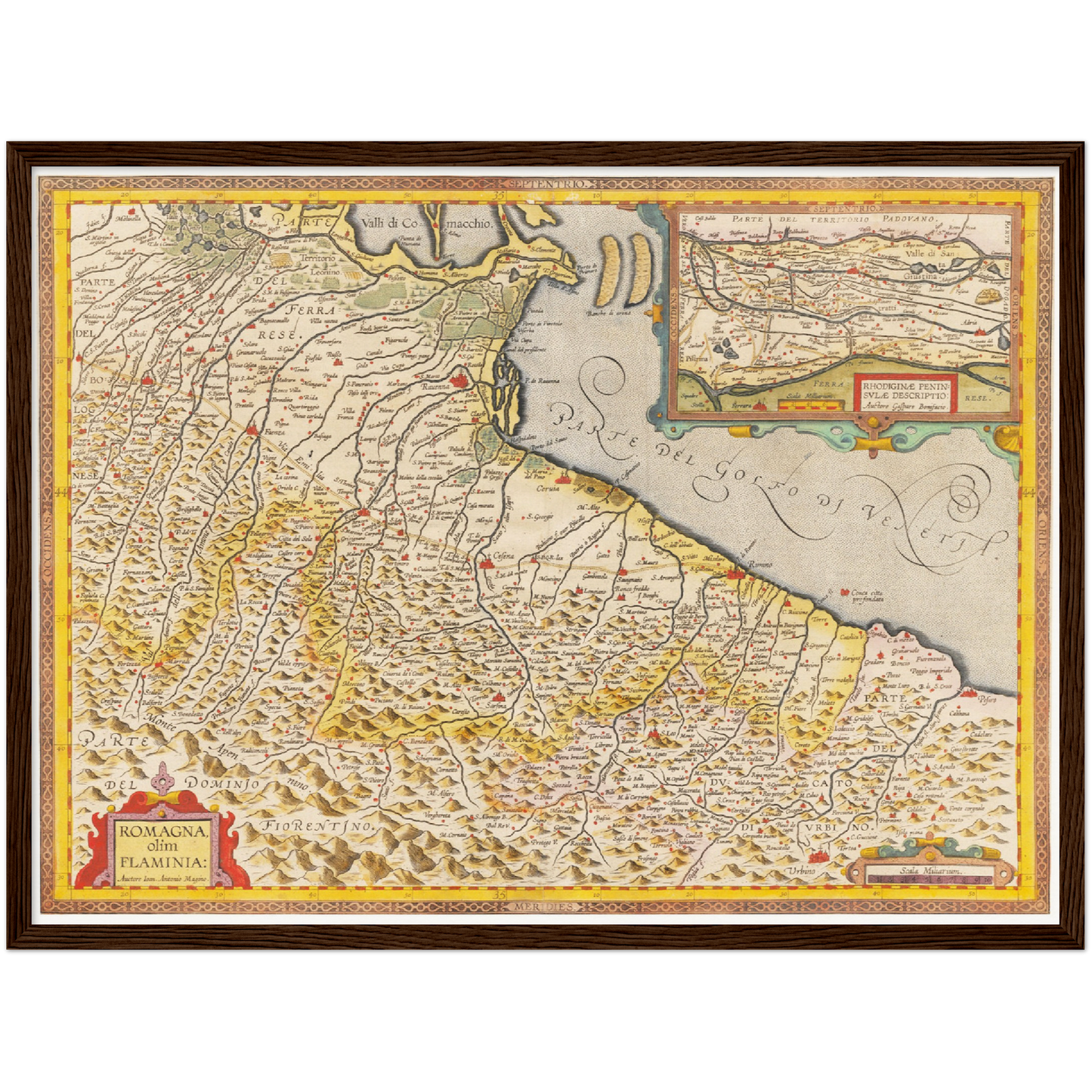 Historische Landkarte Emilia-Romagna um 1609