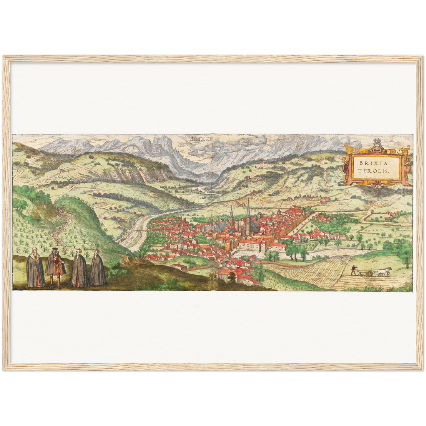 Historische Stadtansicht Brixen um 1592