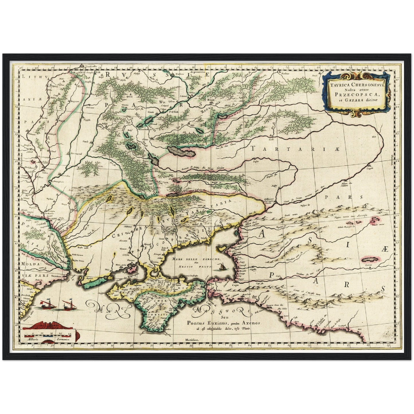 Historical city map Test product horizontal 3 sizes
