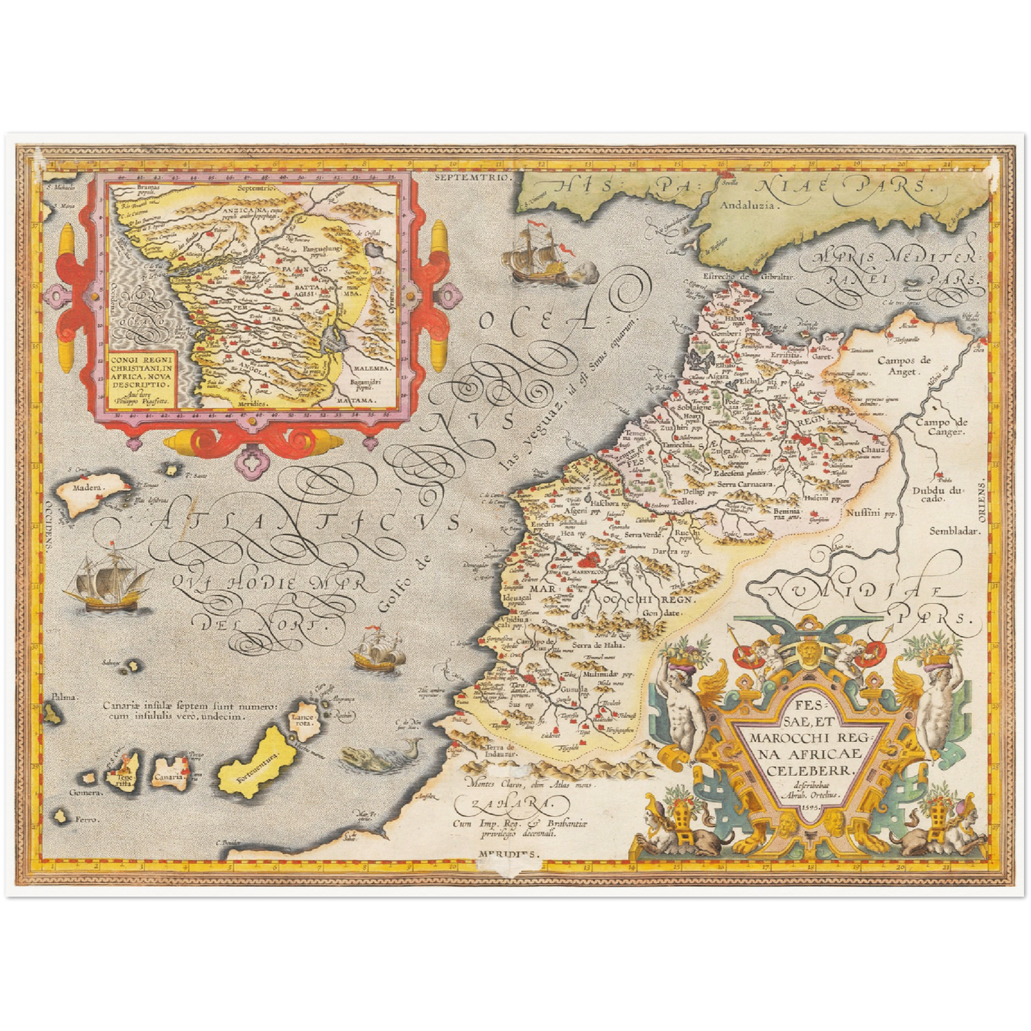 Historische Landkarte Marokko um 1609