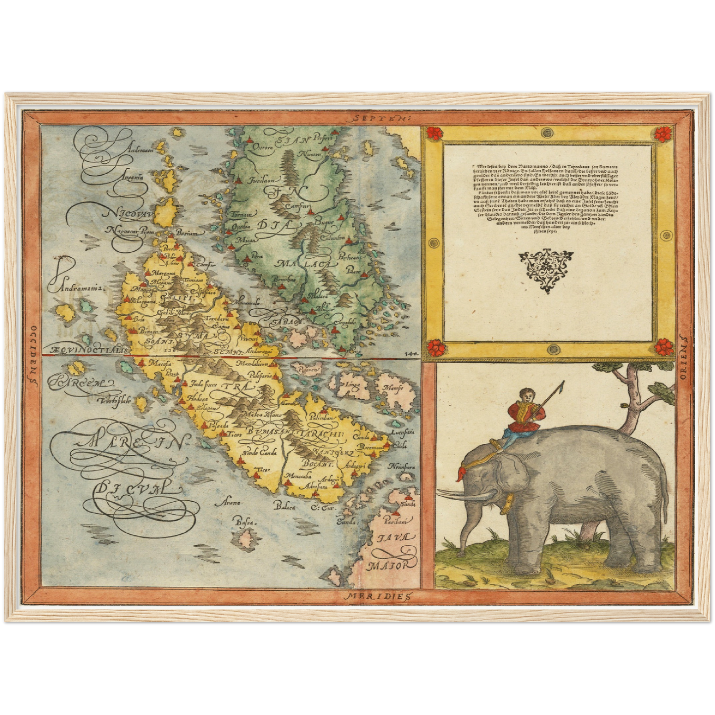 Historische Landkarte Singapur um 1580