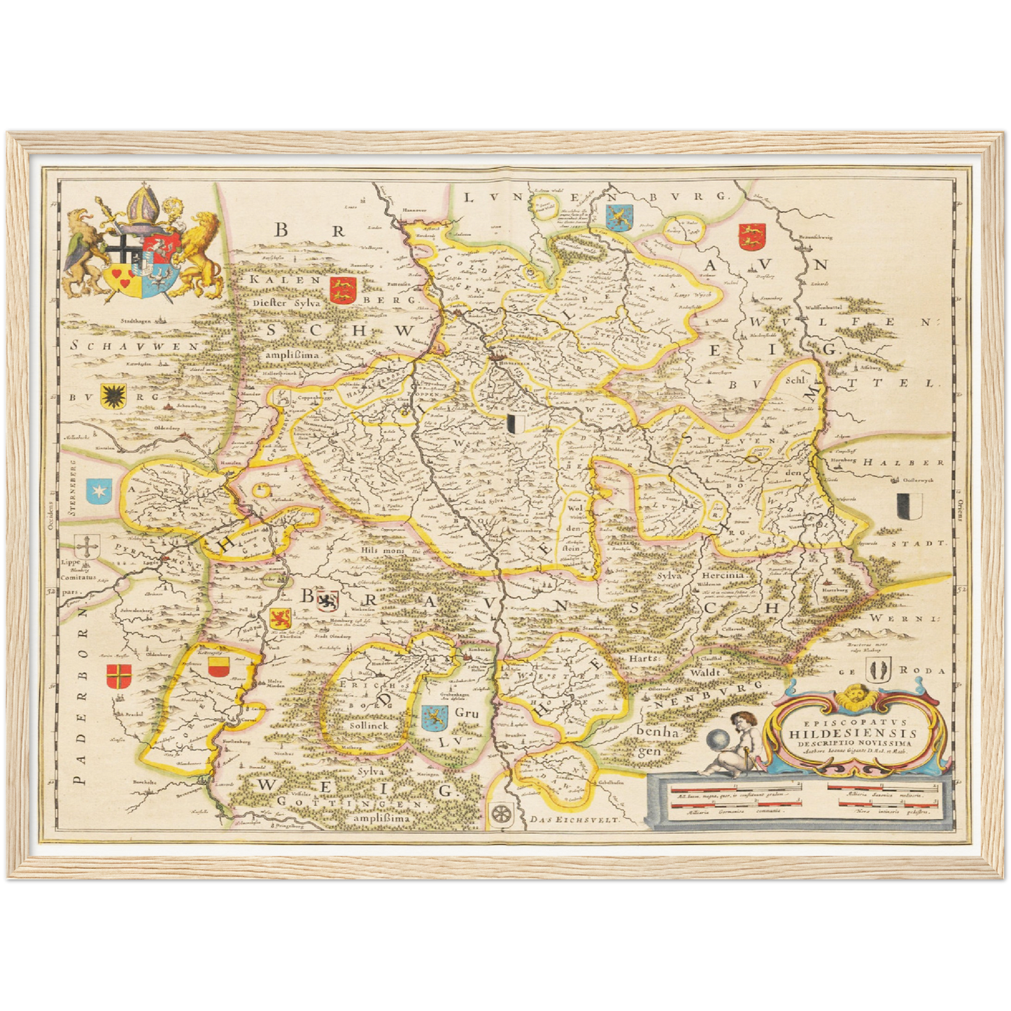 Historische Landkarte Hildesheim um 1635