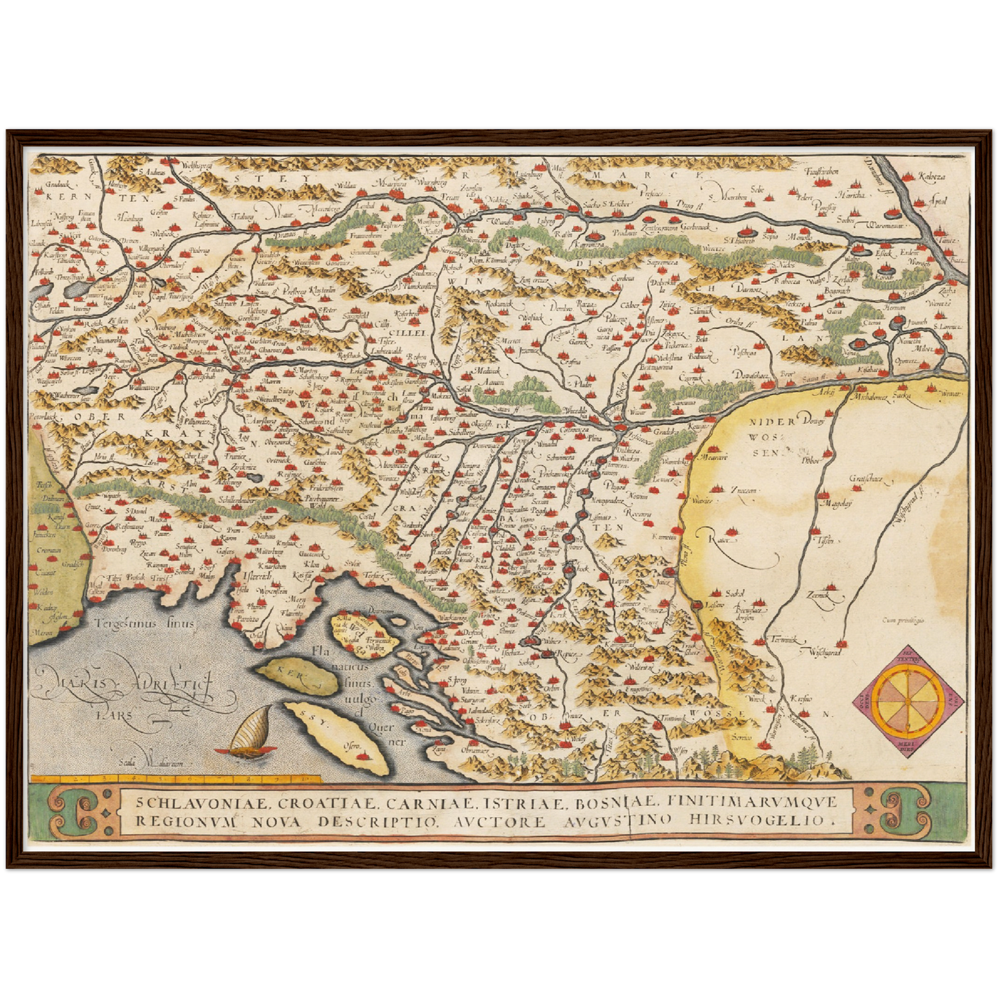 Historische Landkarte Kroatien um 1609